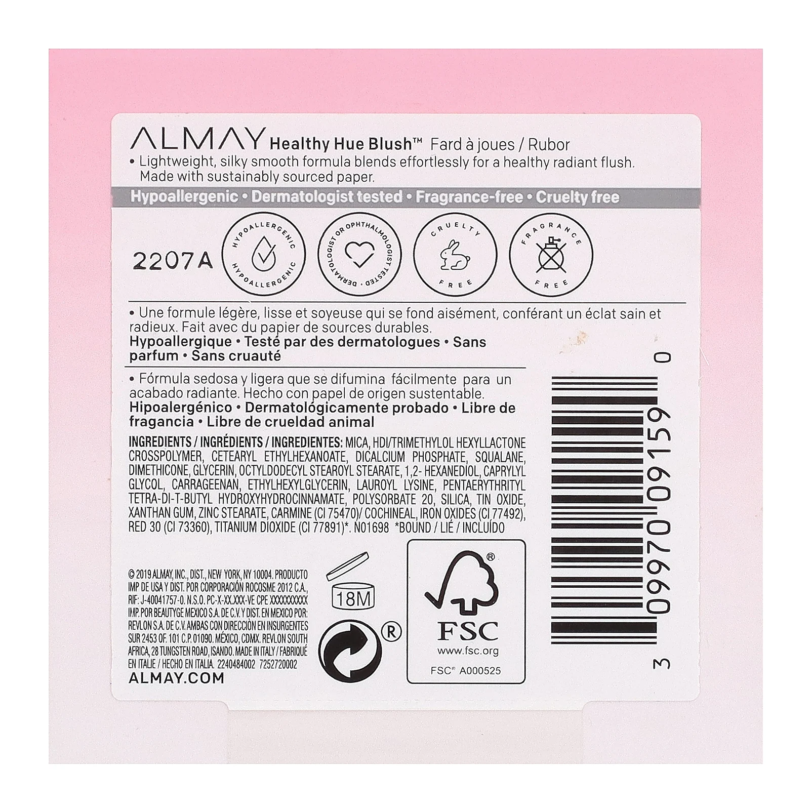 Almay, Healthy Hue Blush, румяна, оттенок 200, персиковый, 5 г (0,17 унции)
