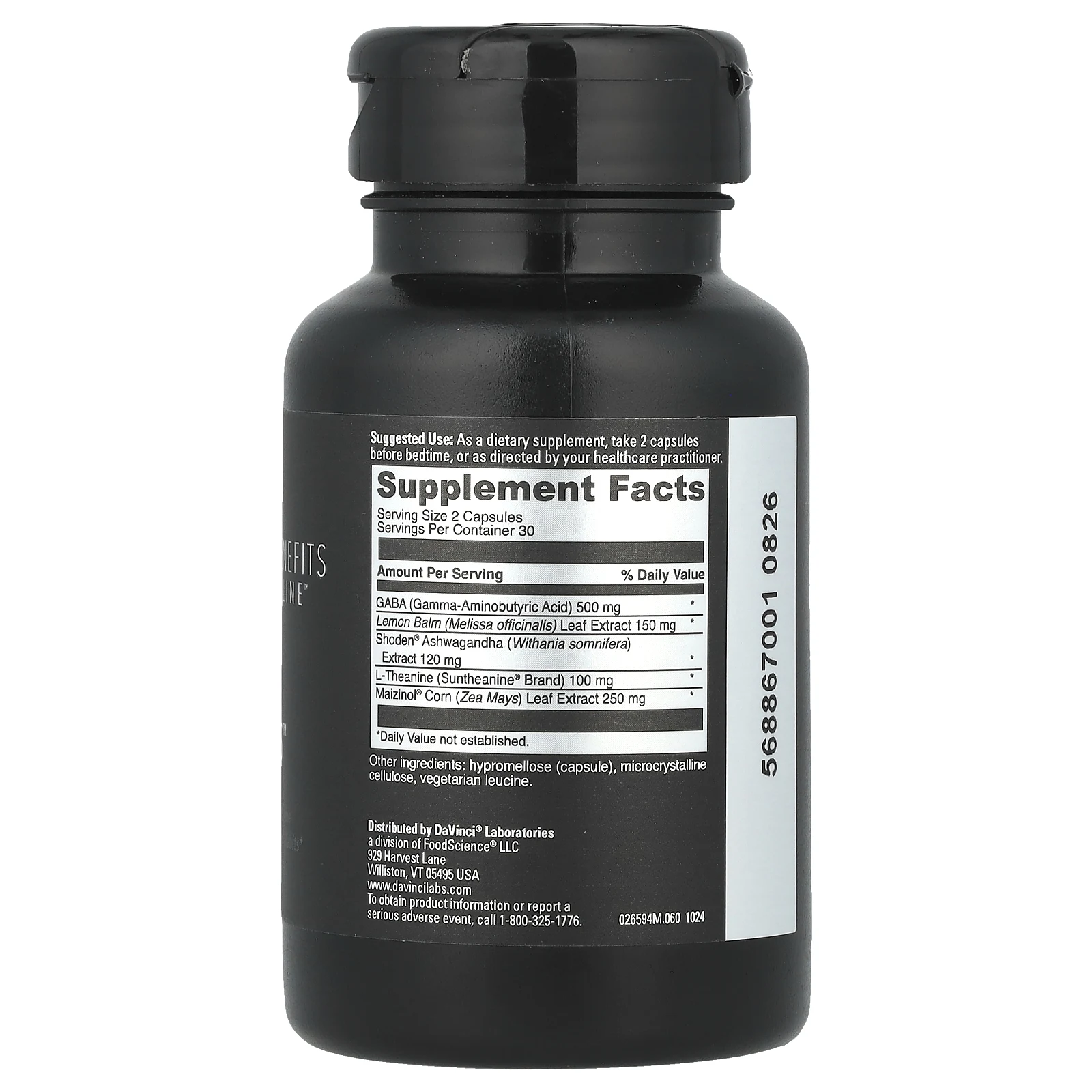 DaVinci Laboratories, Sleep Benefits ™, без мелатонина, 60 капсул