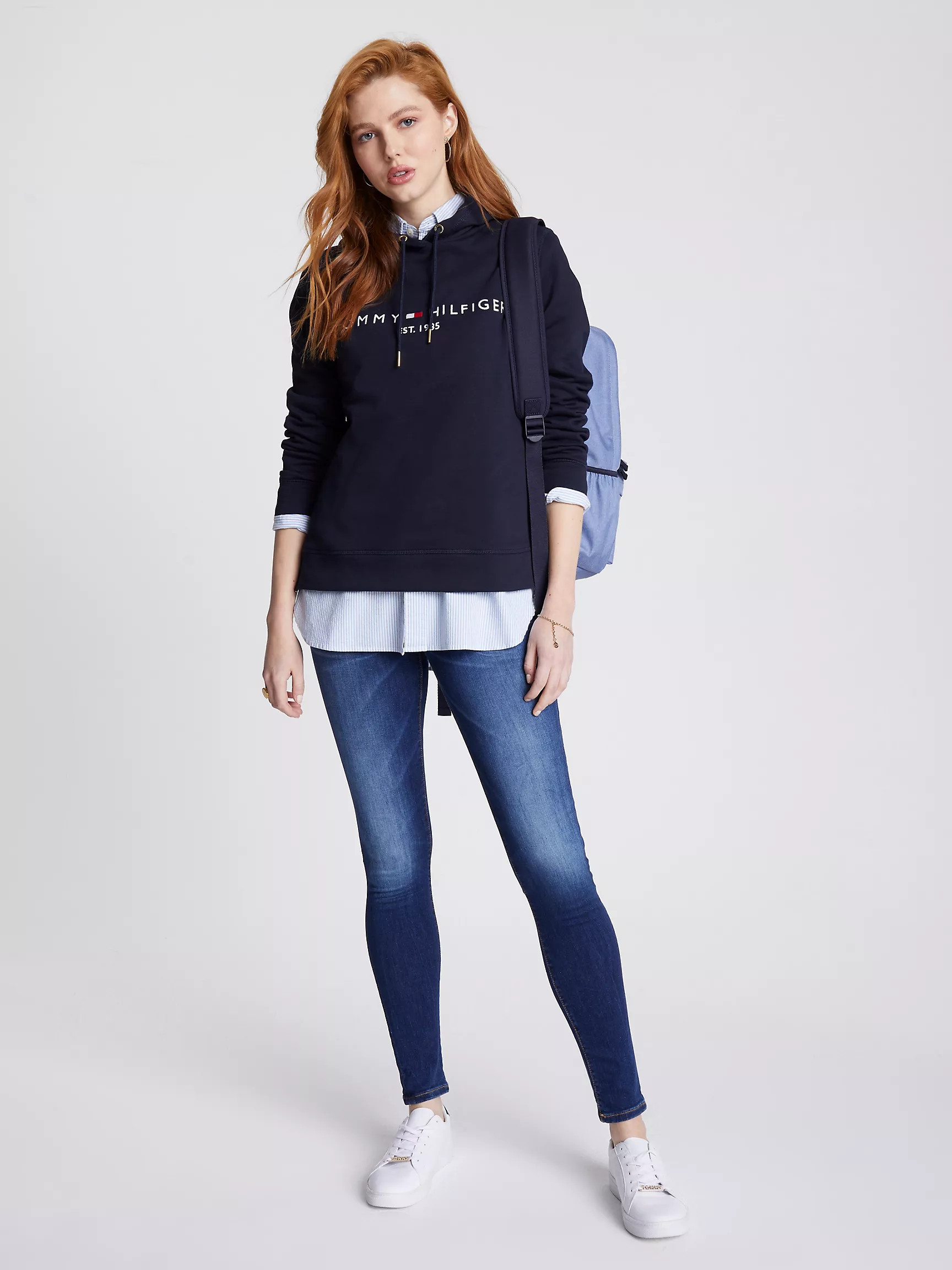 Женское худи Tommy Hilfiger, Худи с вышитым логотипом Tommy