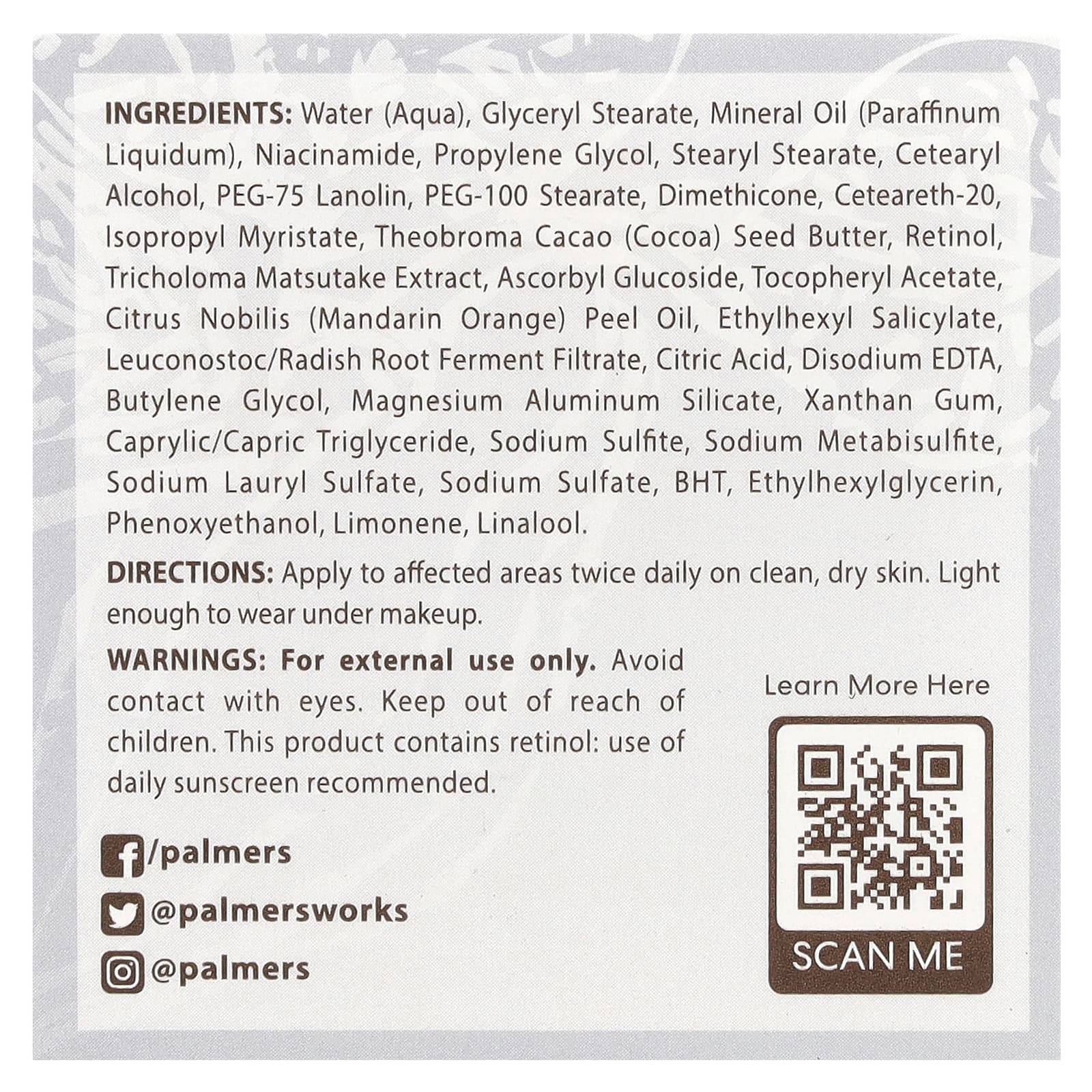 Palmer's, Формула кокосового масла с витамином Е, крем для лица Eventone, 2,7 унции (75 г)