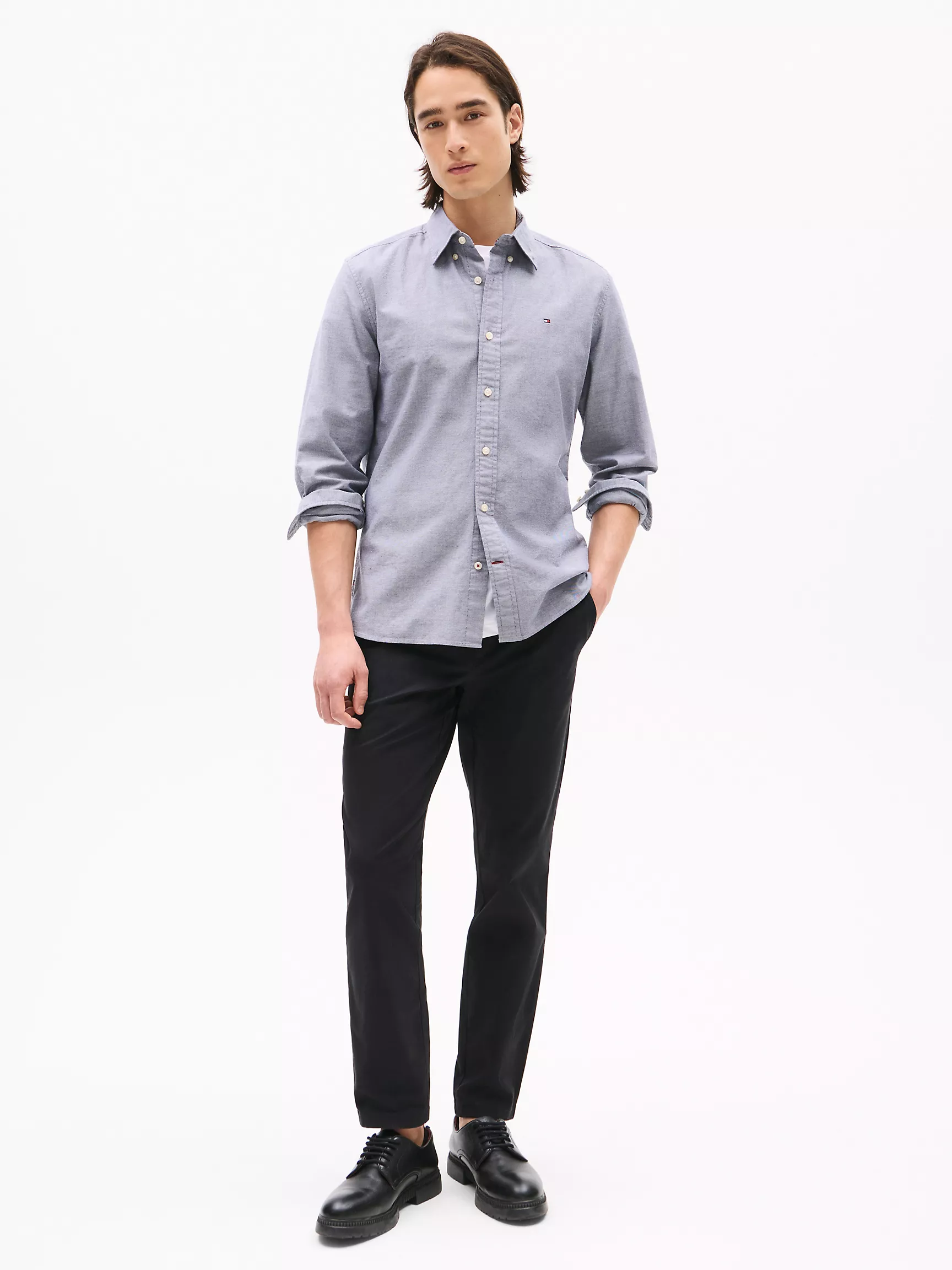 Мужская рубашка Tommy Hilfiger, Эластичная рубашка из оксфорда стандартного кроя