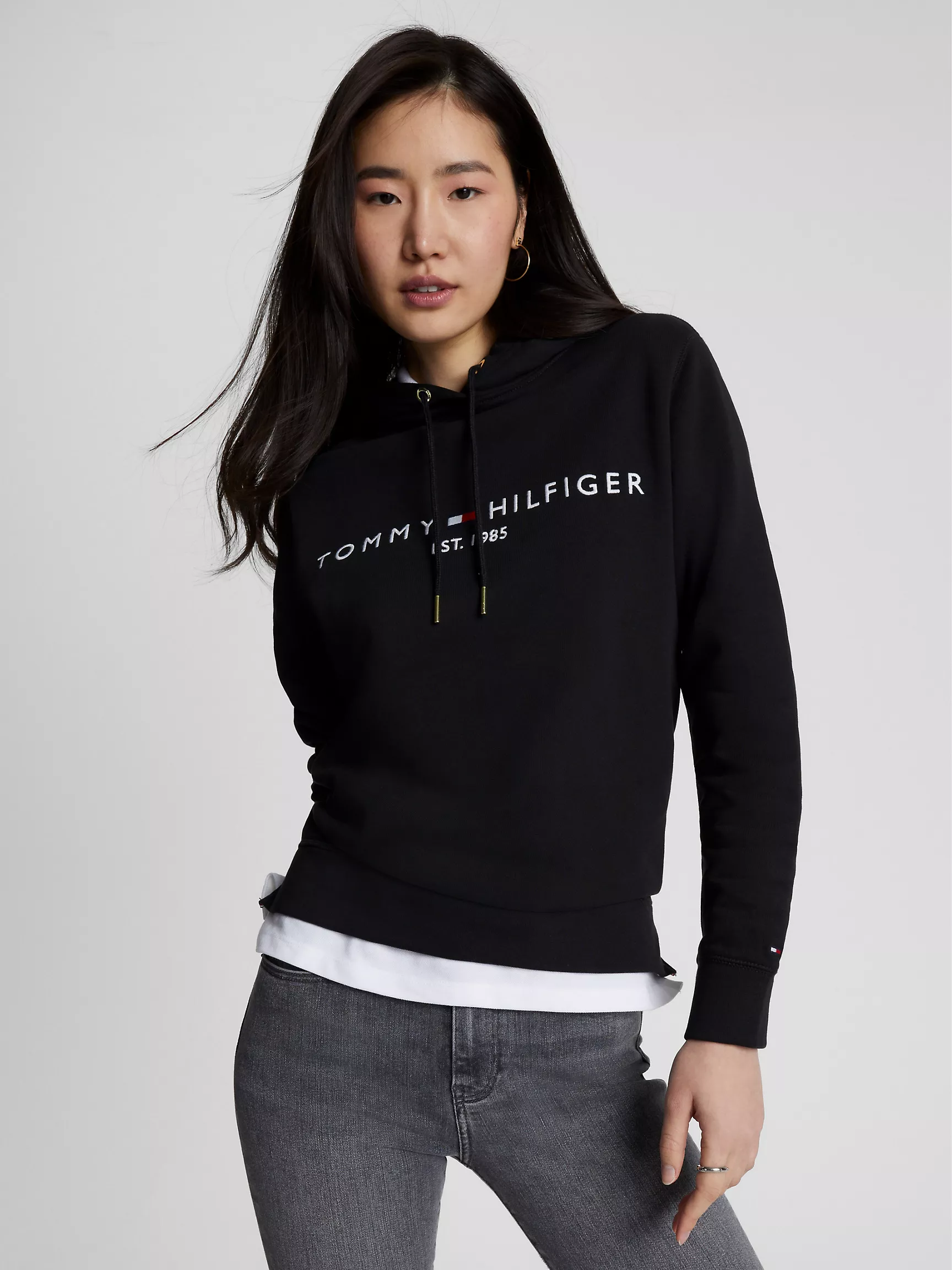 Женское худи Tommy Hilfiger, Худи с вышитым логотипом Tommy