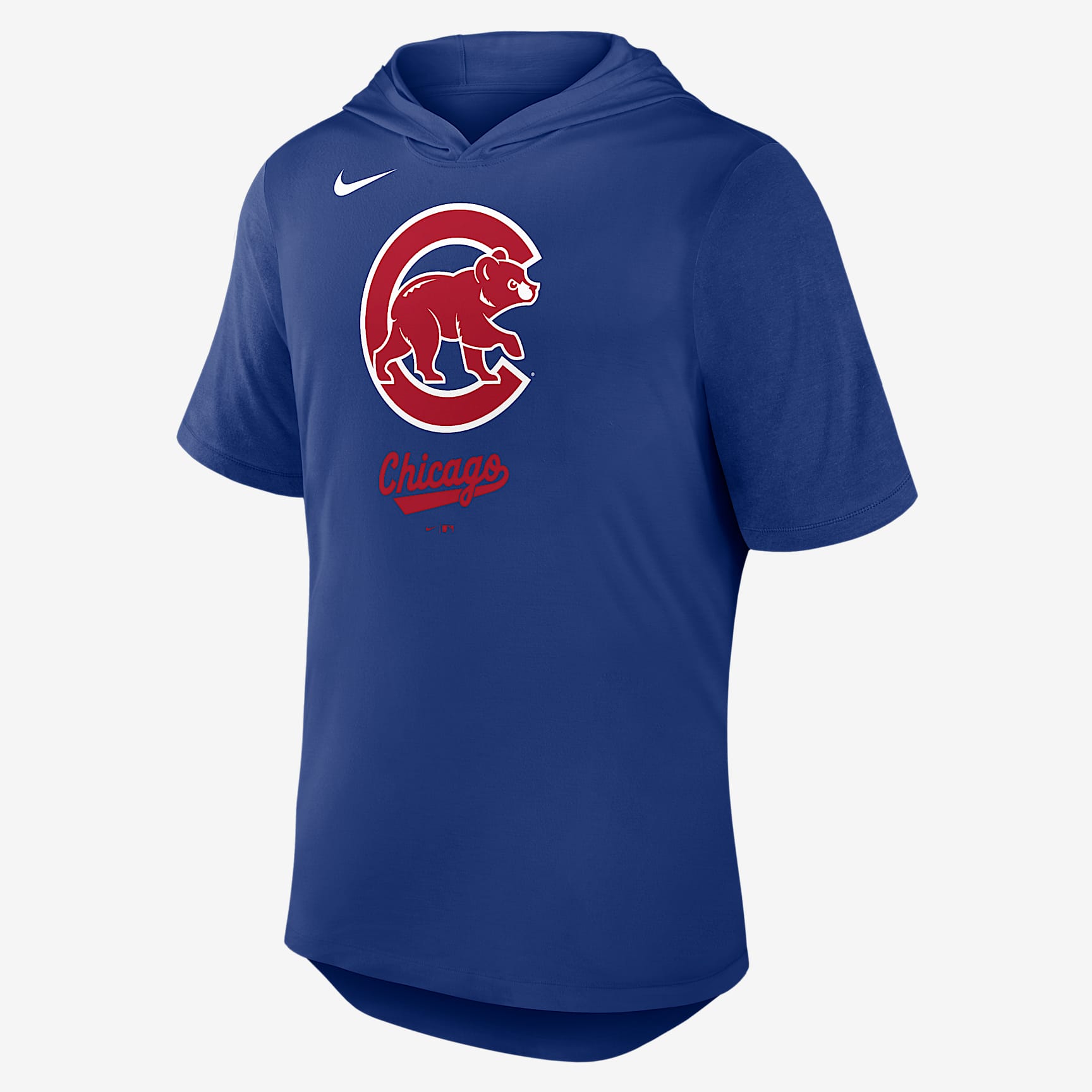 Chicago Cubs Logo Men's Nike Dri-FIT MLB Hooded T-Shirt