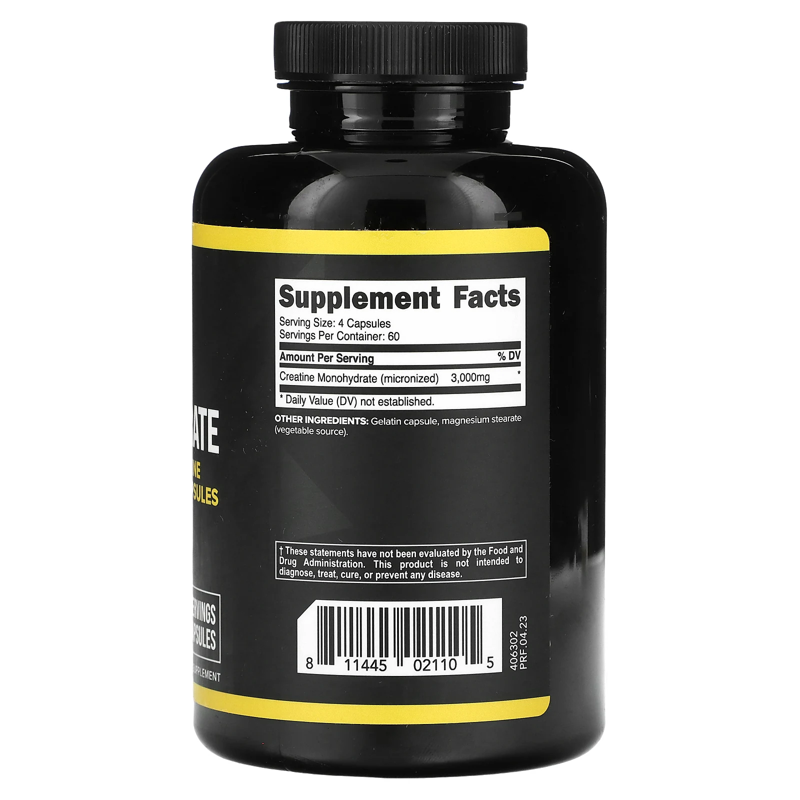 Primaforce, моногидрат креатина, 3000 мг, 240 капсул (750 мг в 1 капсуле)