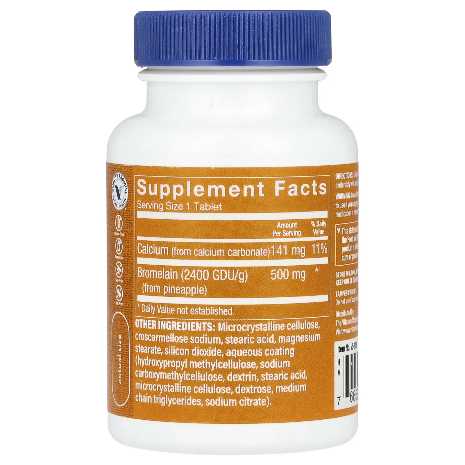 The Vitamin Shoppe, Бромелаин, 60 таблеток