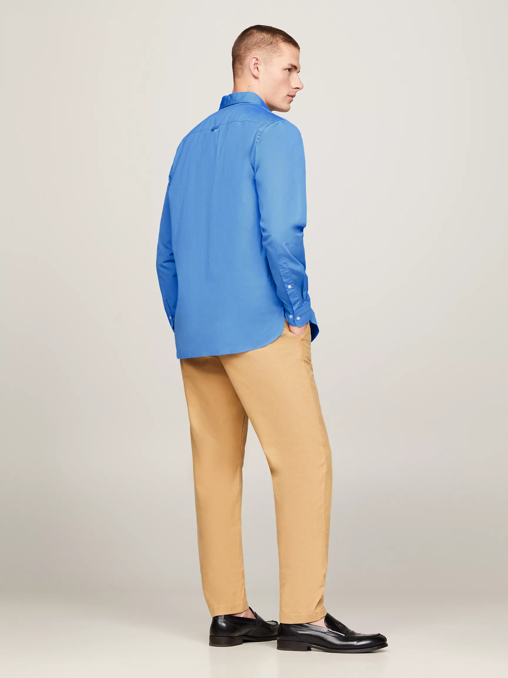 Мужская рубашка Tommy Hilfiger, Рубашка из поплина стандартного кроя с логотипом Monotype