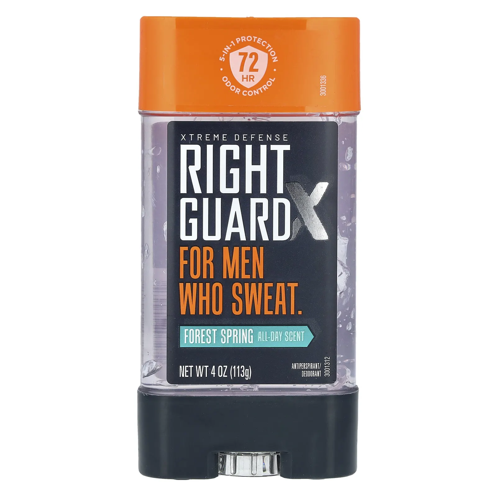 Right Guard, Xtreme Defense, дезодорант-антиперспирант, Forest Spring, 113 г (4 унции)