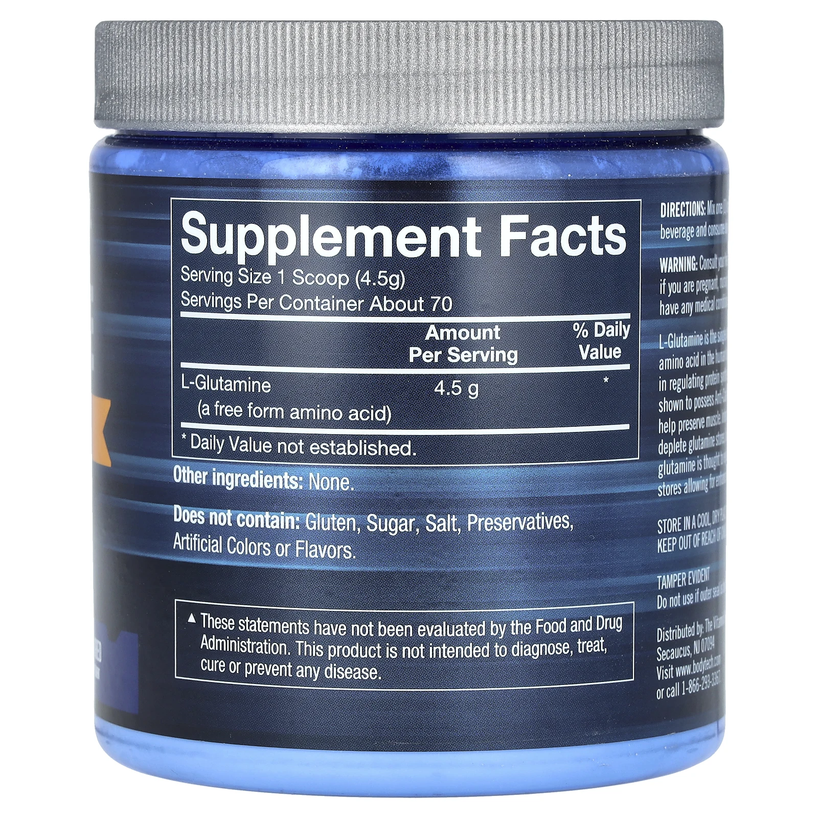 BodyTech, глутамин, без вкусовых добавок, 315 г (11,12 унции)