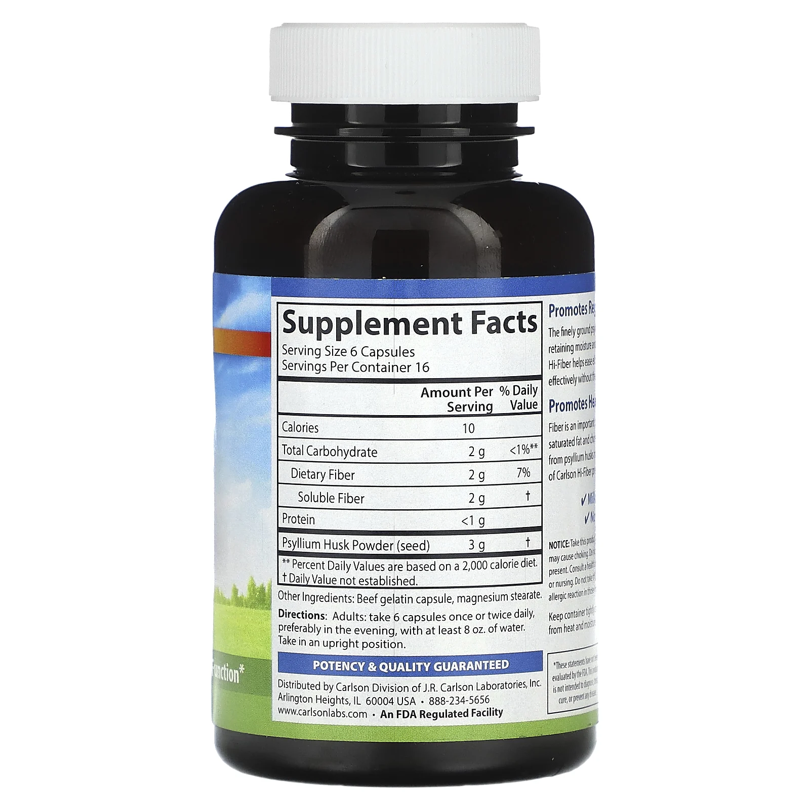 Carlson, Hi-Fiber, 100 капсул
