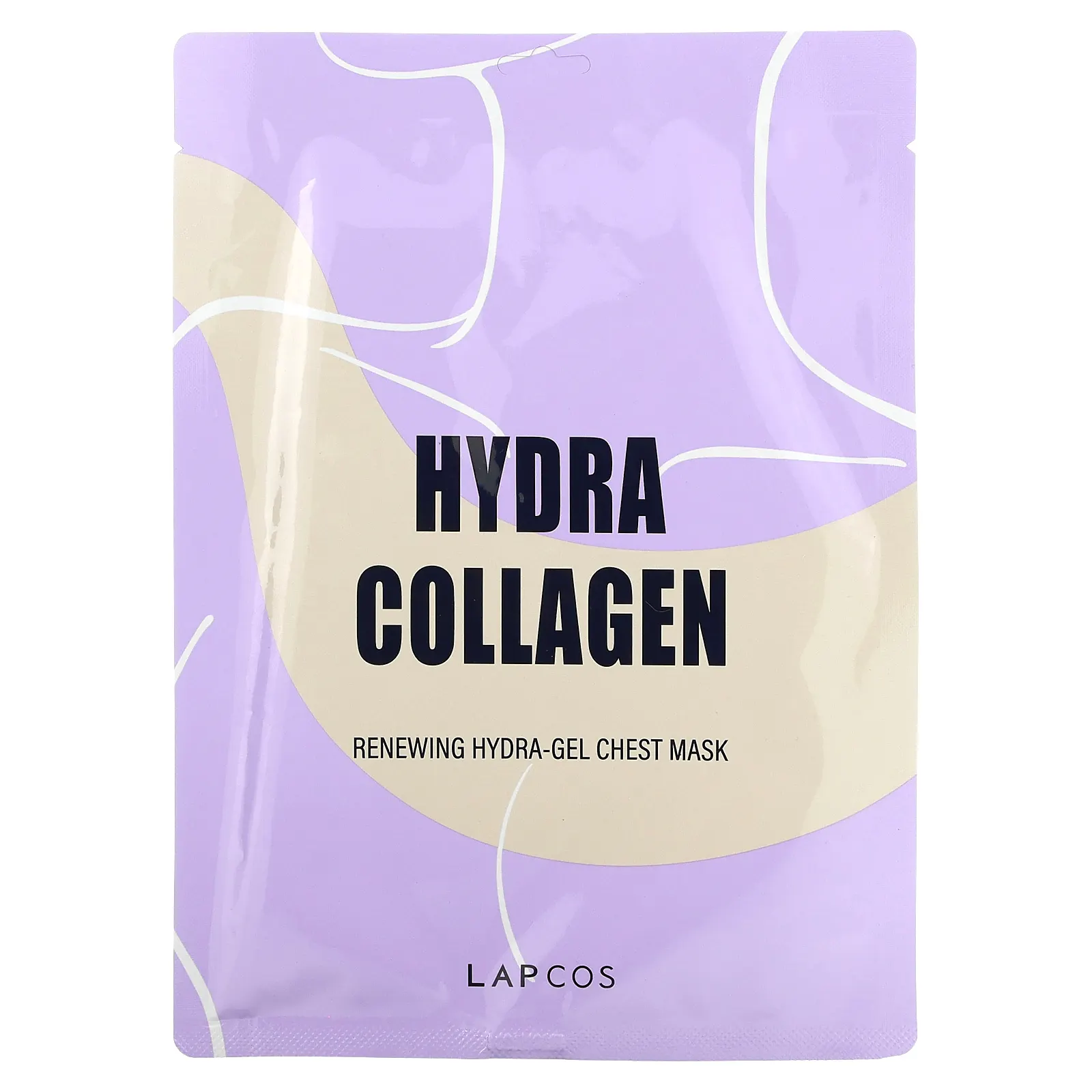 Lapcos, Hydra Collagen, Renewing Hydra-Gel Chest Beauty Mask, 1 Sheet, 1.14 oz (40 g)