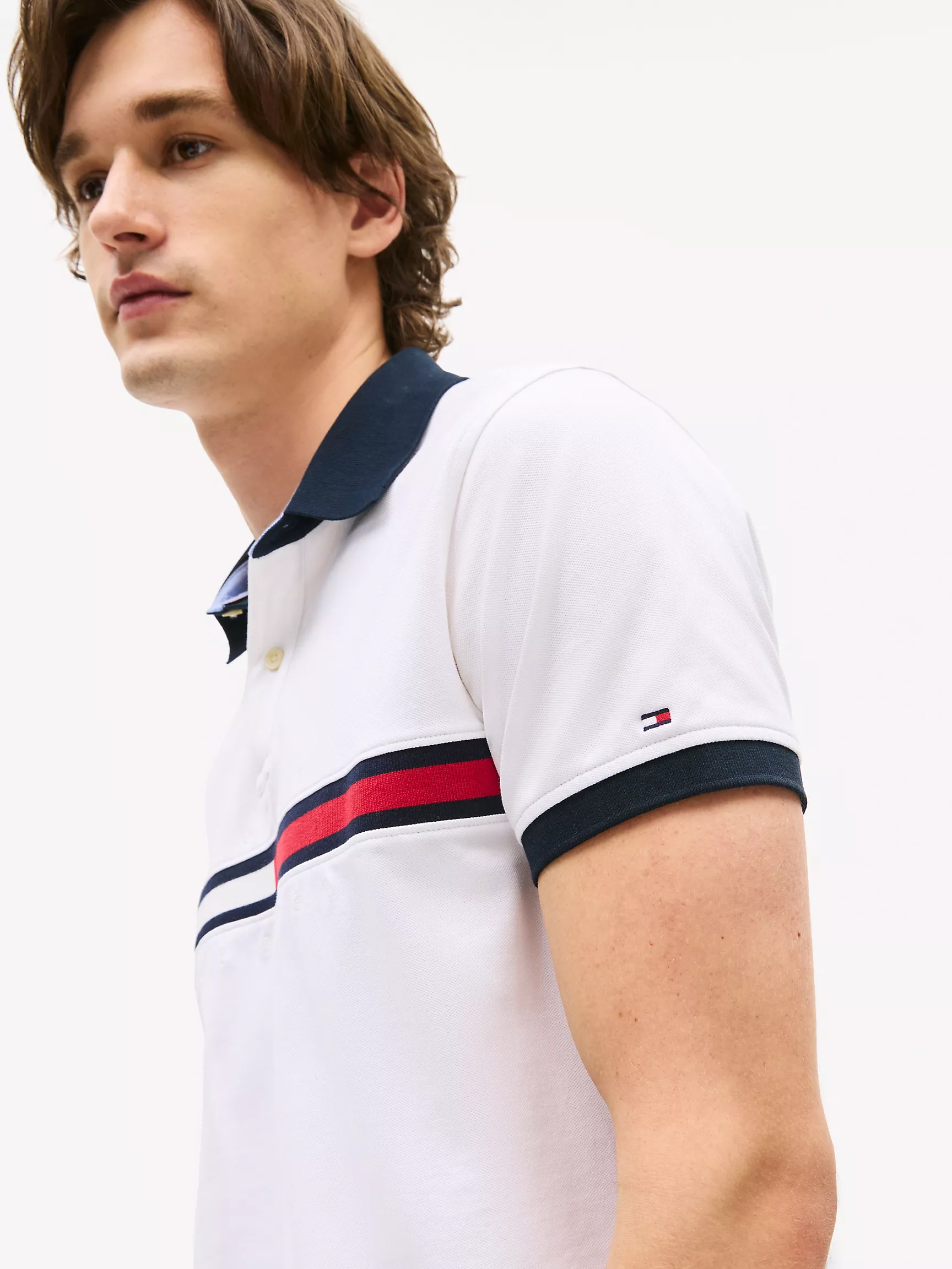 Мужское поло Tommy Hilfiger, Полосатое поло стандартного кроя с вышивкой