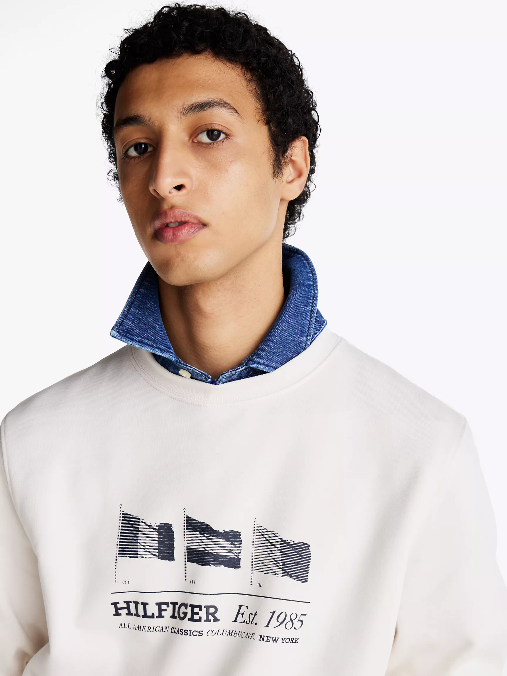 Мужская толстовка Tommy Hilfiger, Свитшот с графикой Hilfiger Flags