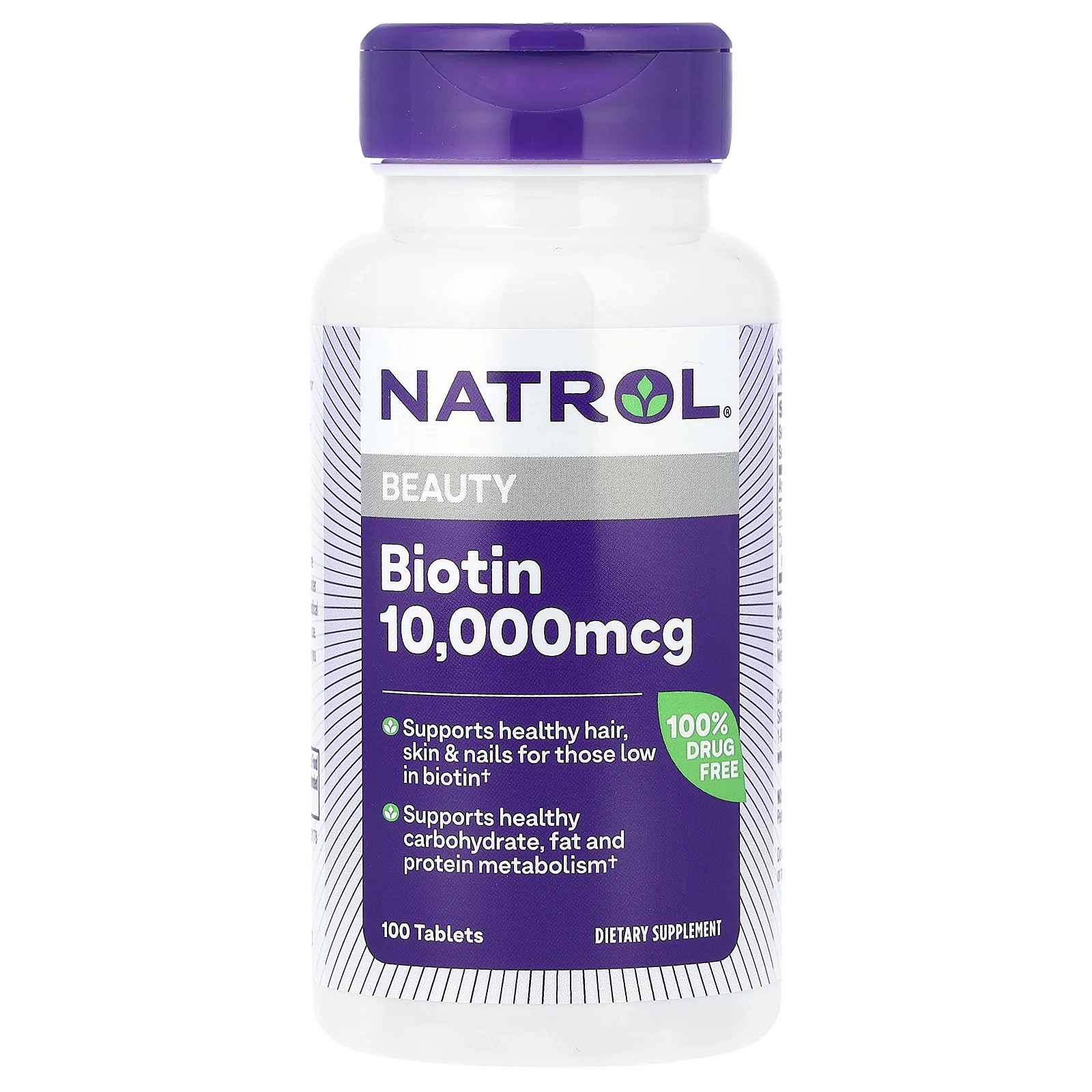 Natrol, Beauty, биотин, 10 000 мкг, 100 таблеток