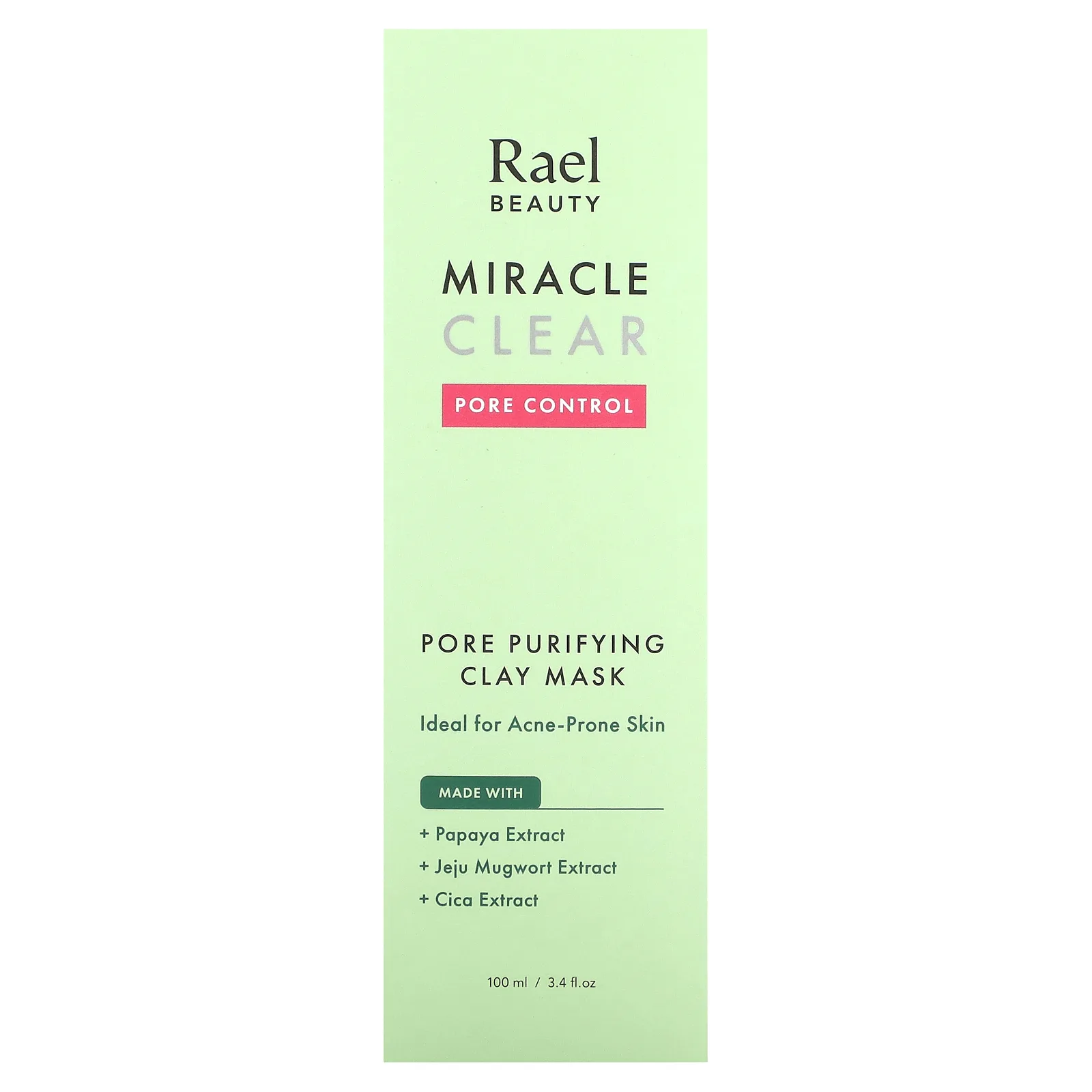 Rael, Beauty, Miracle Clear Pore Purifying Clay Mask, 100 мл (3,4 жидк. Унции)