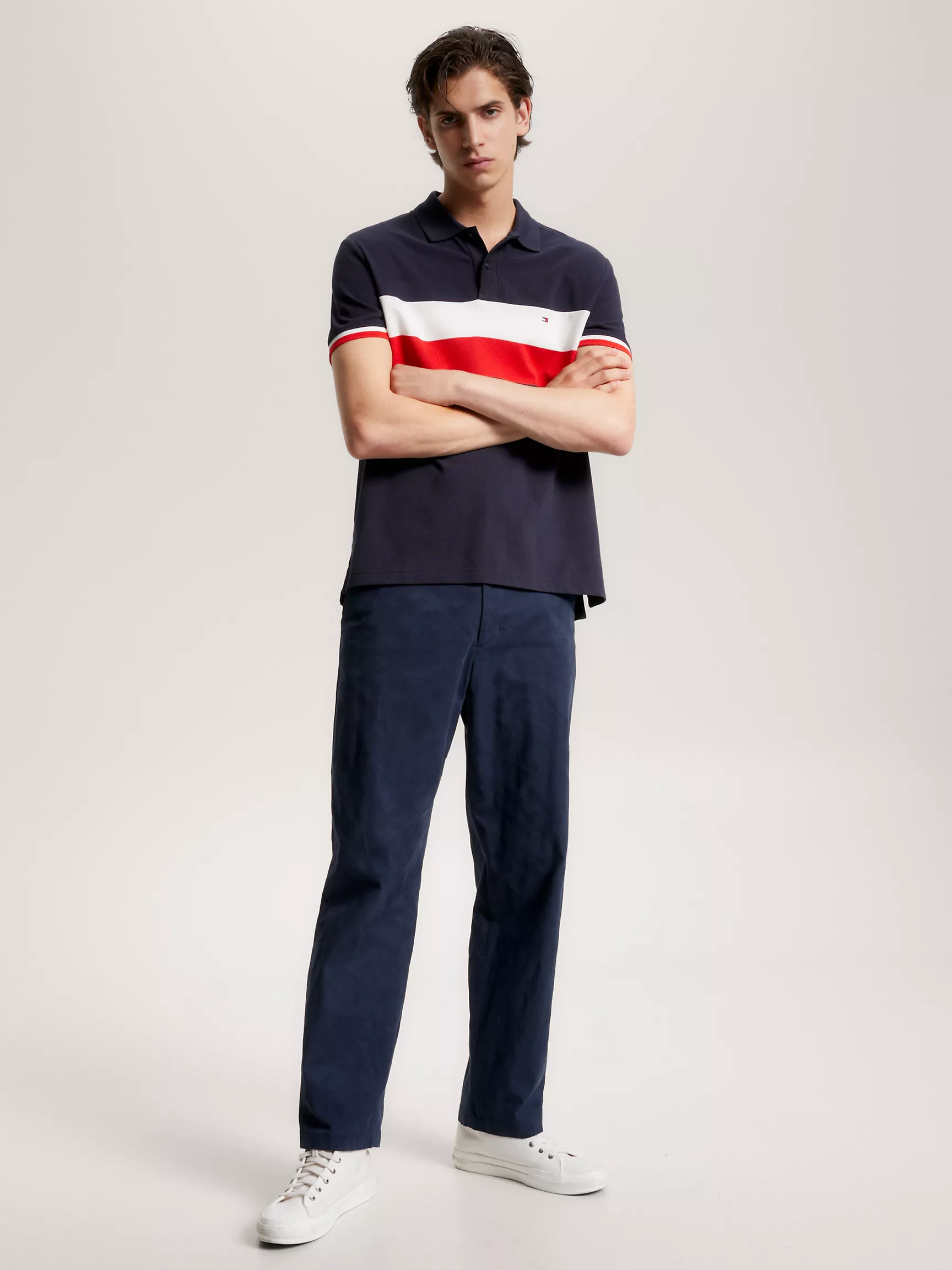 Мужское поло Tommy Hilfiger, Стандартное поло в стиле Colorblock