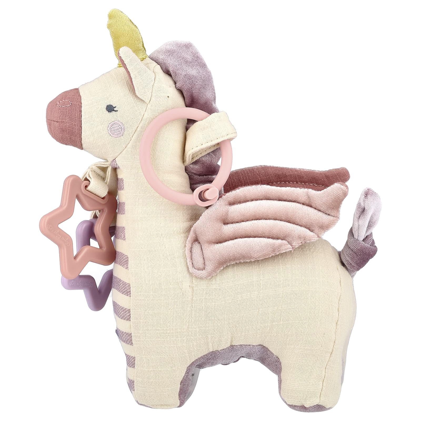 itzy ritzy, Link & Love, Activity Plush with Teether, 0+ Months, Pegs`` 1 Teether