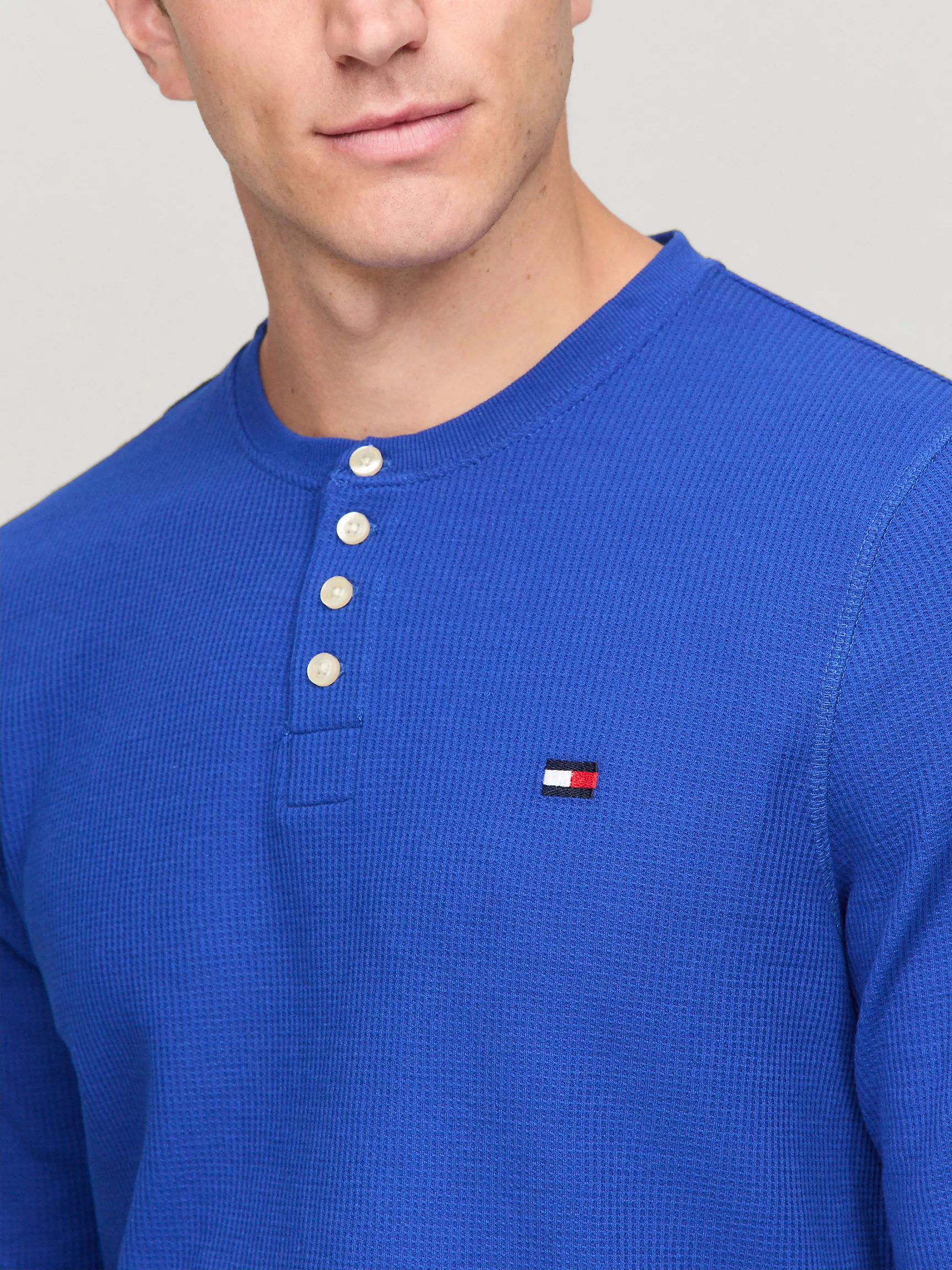 Мужской топ Tommy Hilfiger, Термокофта Henley для сна