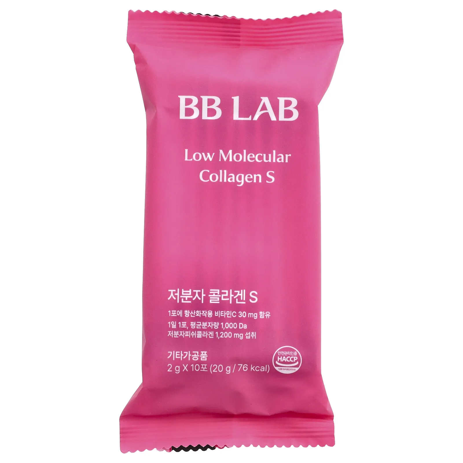 BB Lab, низкомолекулярный коллаген S, 30 пакетиков по 2 г