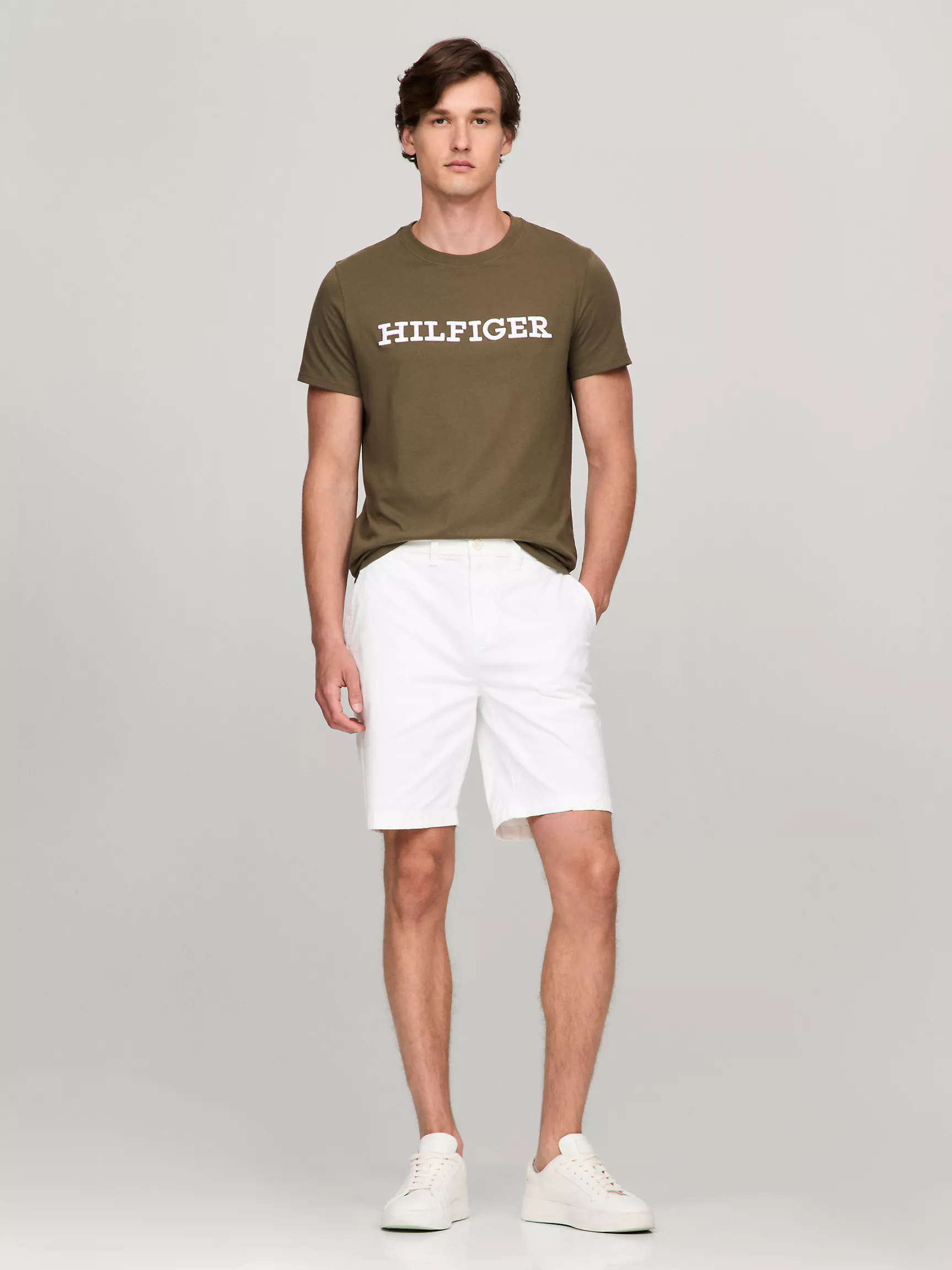 Мужская футболка Tommy Hilfiger, Футболка с вышитым монограммным логотипом