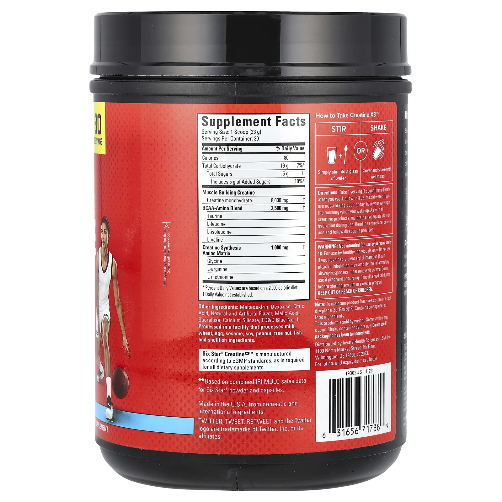 SIXSTAR, Creatine X3, снежный кокос в кокосовом орехе, 1,00 кг (2,20 фунта)