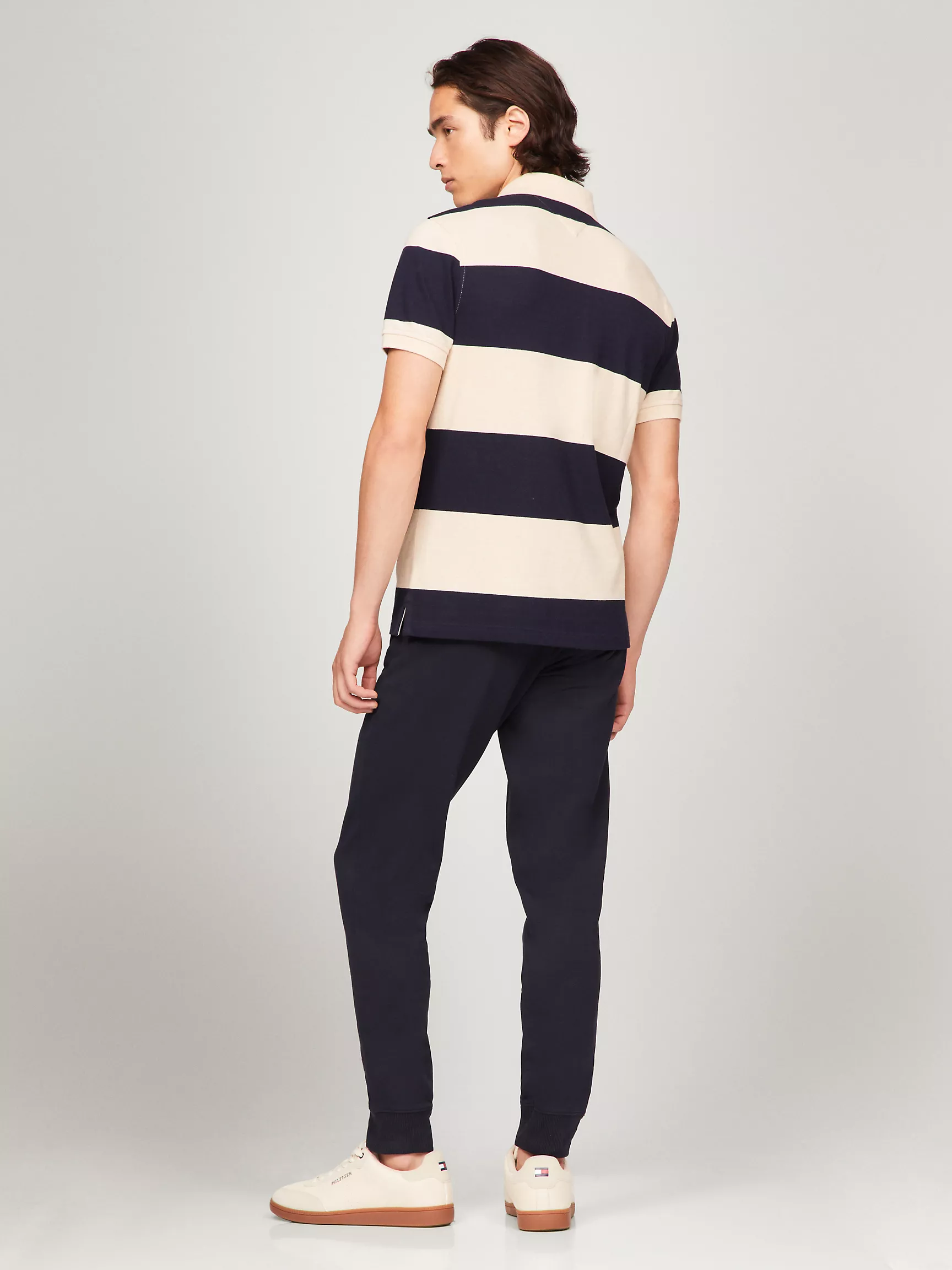 Мужское поло Tommy Hilfiger, Приталенное поло в регбийную полоску