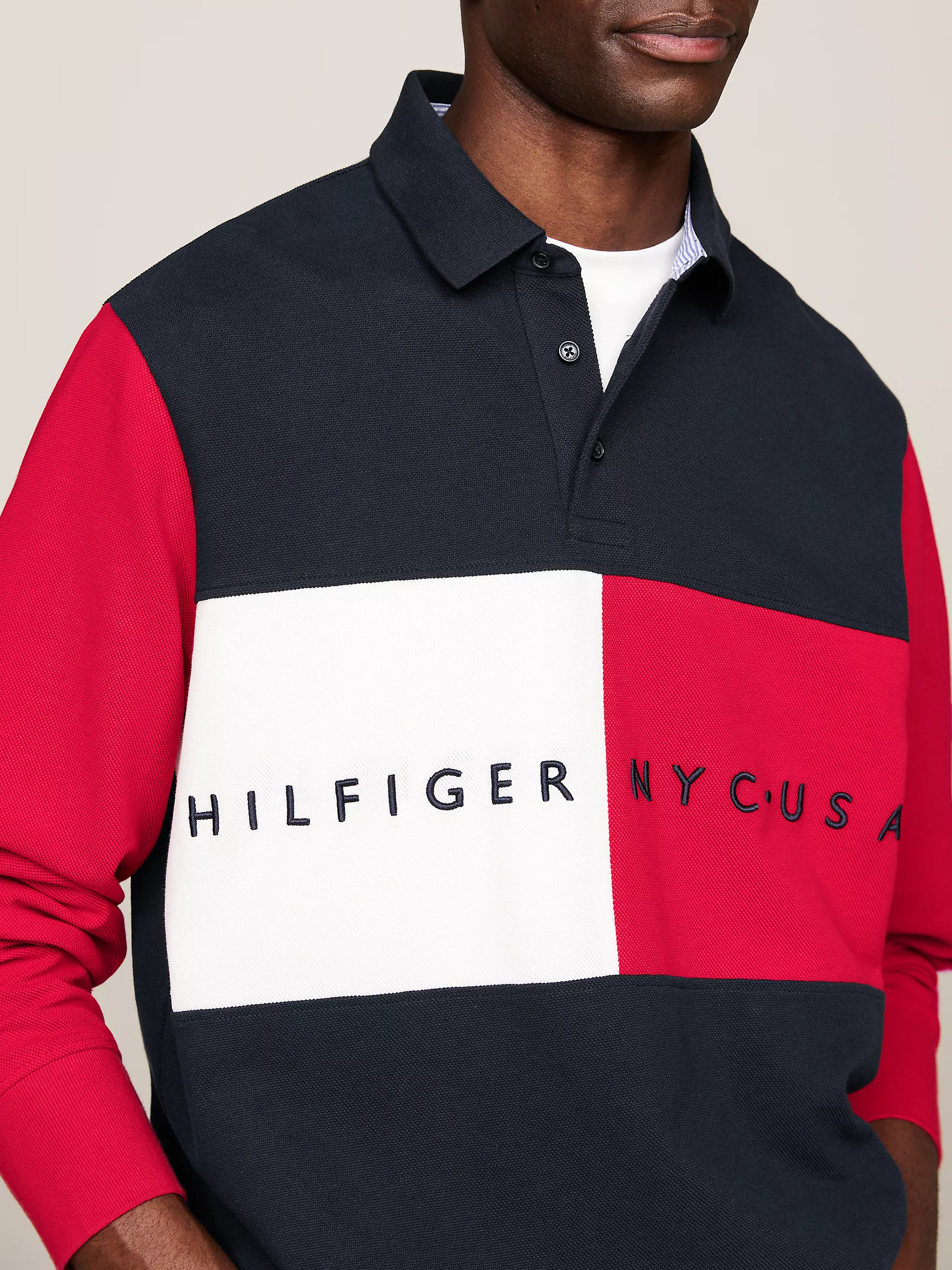 Мужское регби Tommy Hilfiger, Поло Hilfiger Team в стиле регби