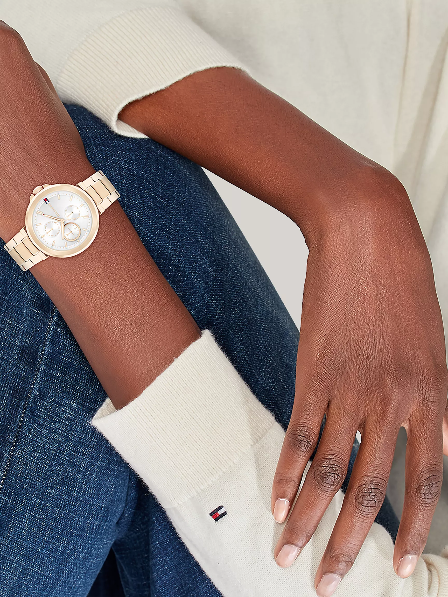 Женские часы Tommy Hilfiger, Позолоченные многофункциональные часы 38 мм