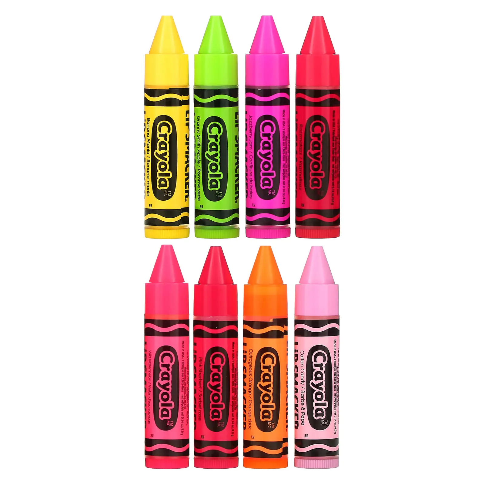 Lip Smacker, Crayola, набор бальзам для губ, 8 штук упаковке по 4,0 г (0,14 унции)