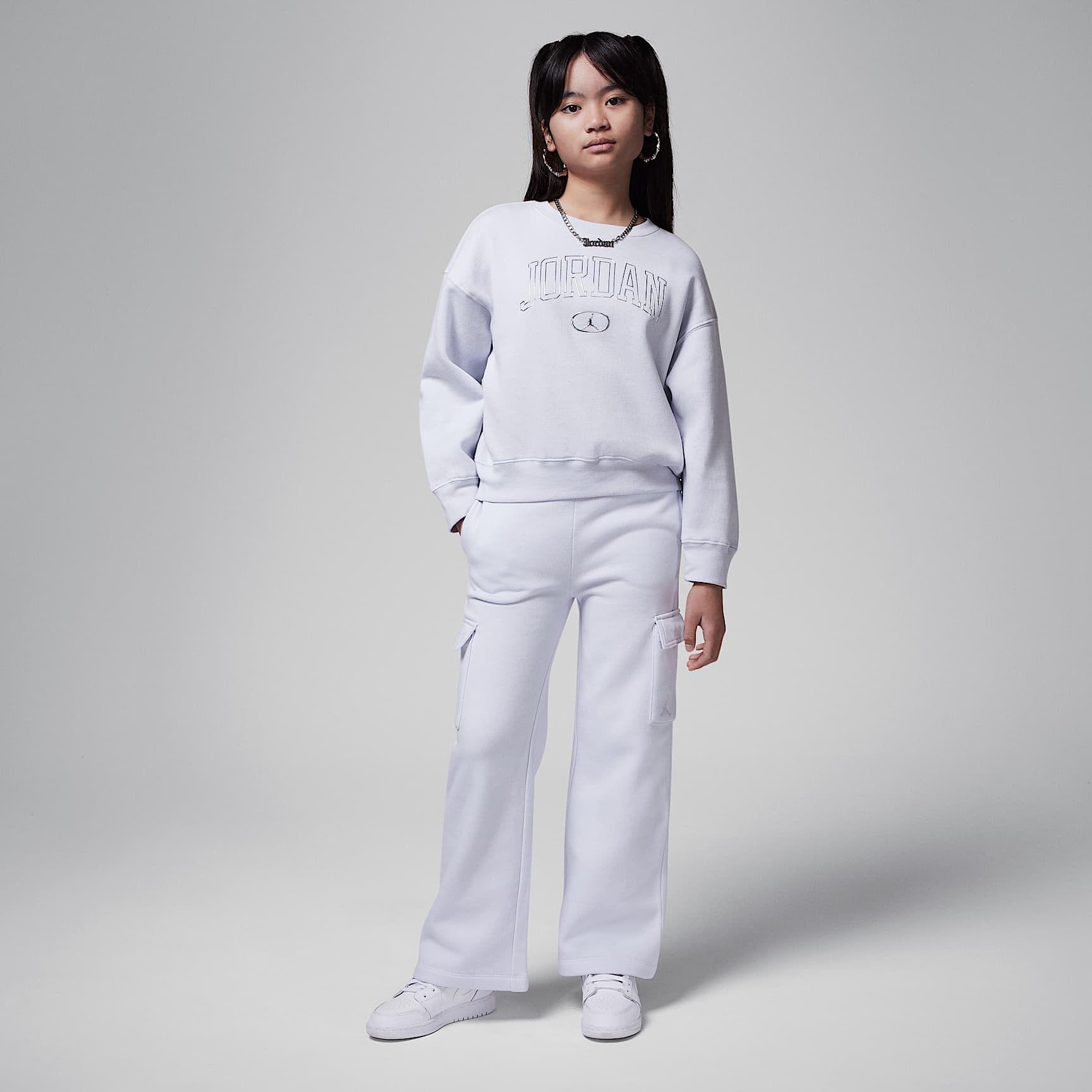 Jordan Big Kids' 1st Baby Blue Crew Top