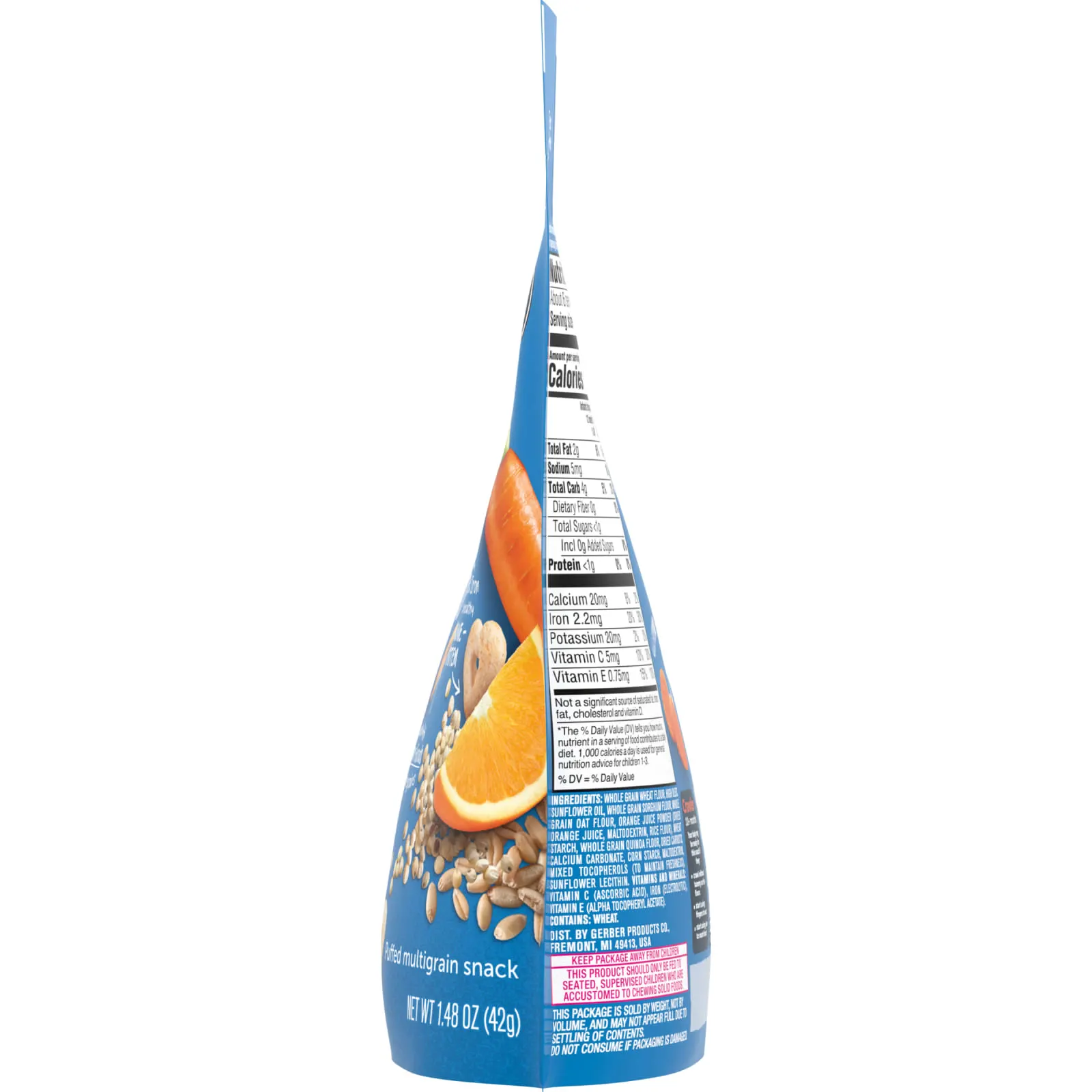 Gerber, Snacks for Baby, Wonder Foods, SuperFood Hearts, от 10 месяцев, киноа, апельсин и морковь, 42 г (1,48 унции)