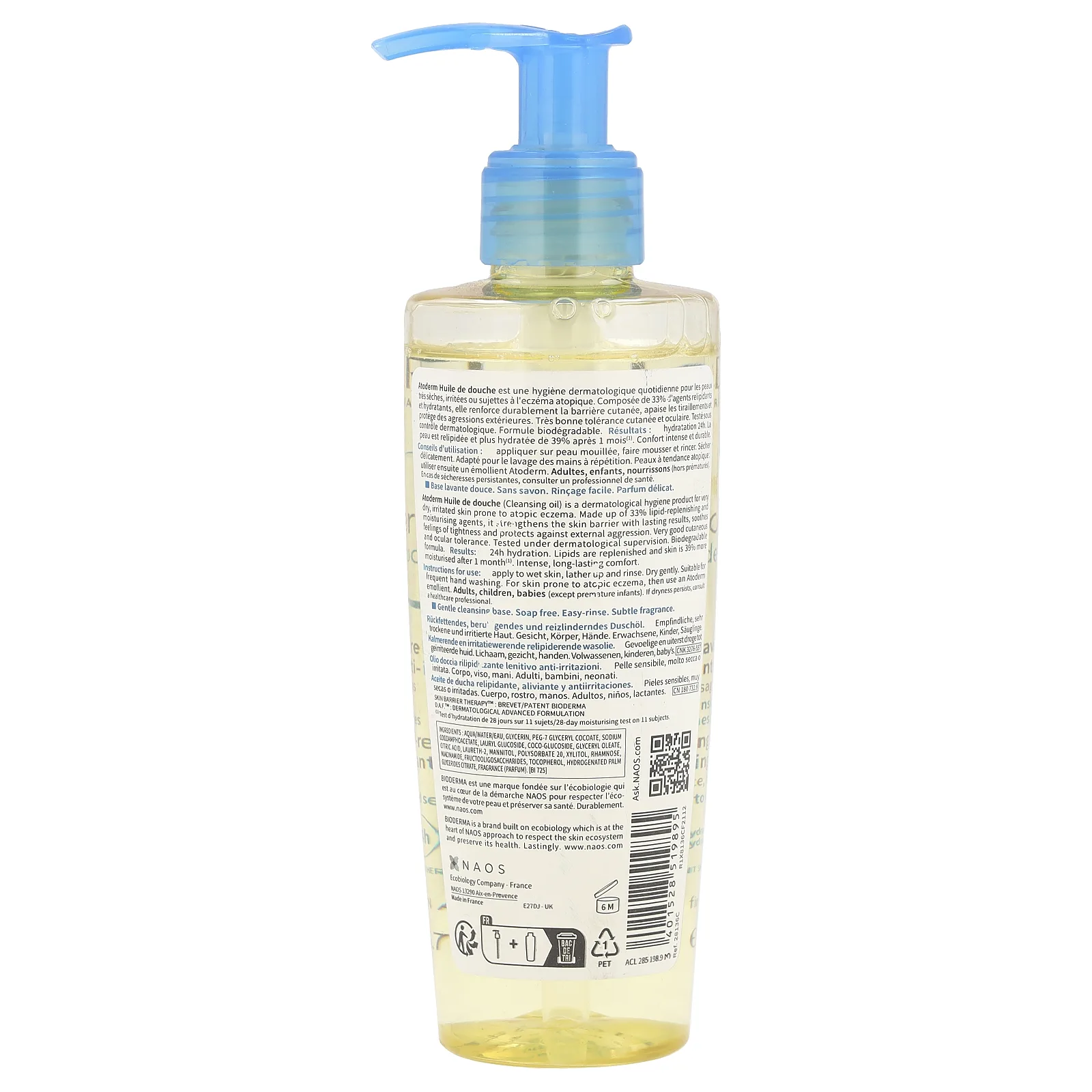 Bioderma, Atoderm, ультрапитательное очищающее масло против раздражения, 200 мл (6,7 жидк. Унции)