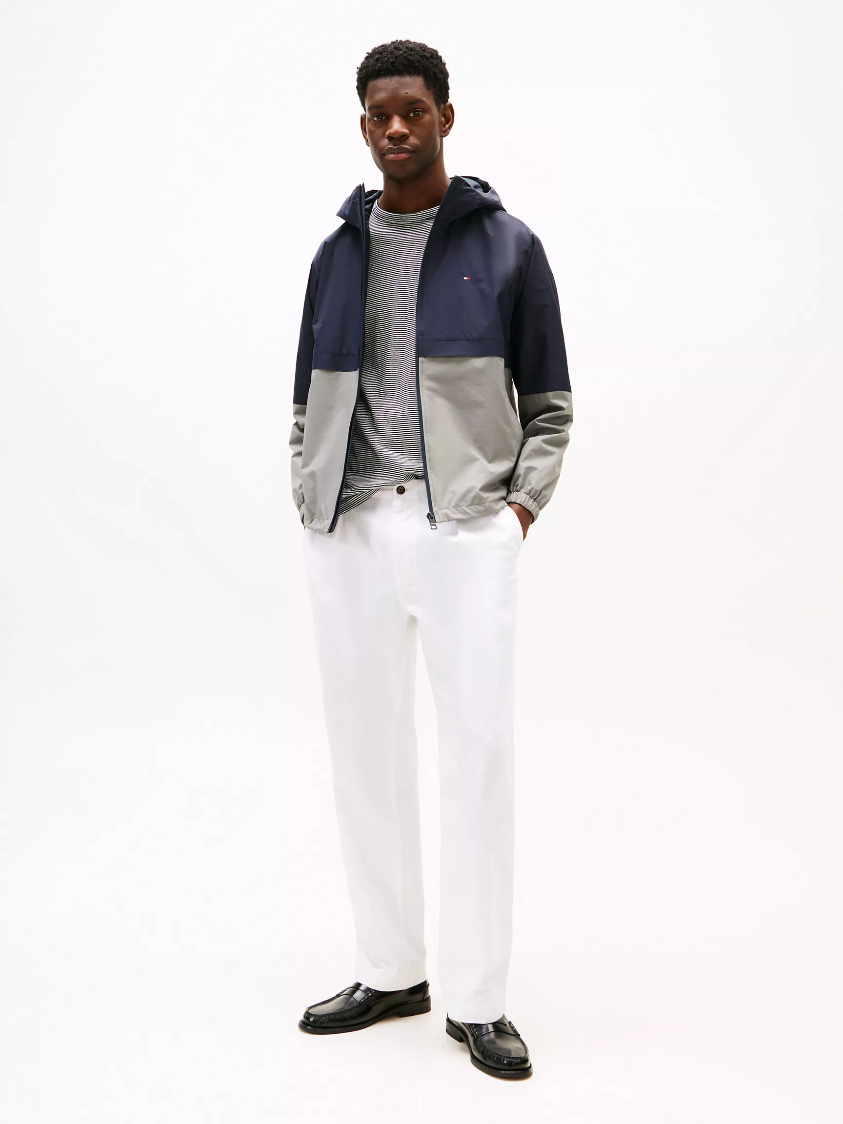 Мужская куртка Tommy Hilfiger, Куртка-колорблок из рипстопа с капюшоном