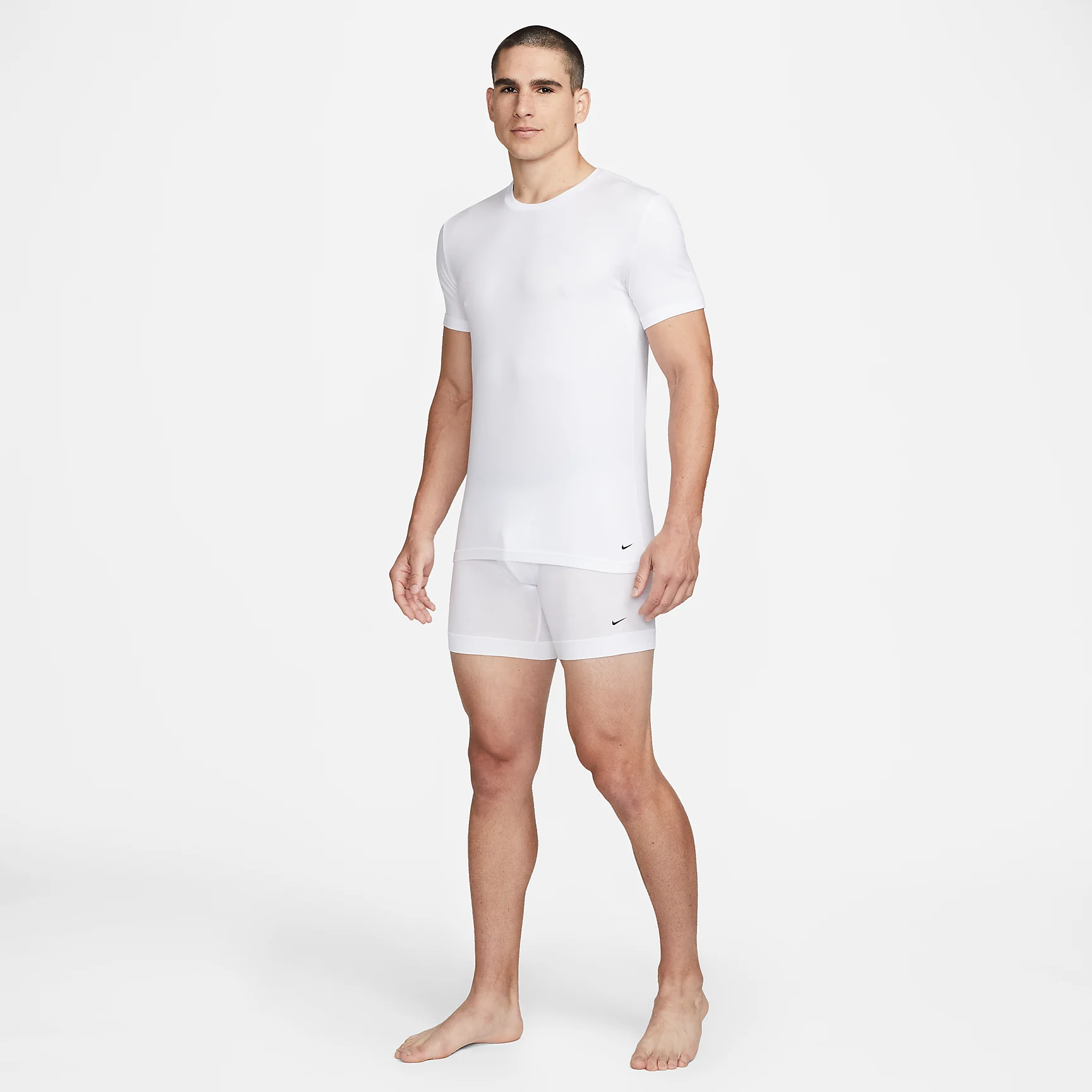 Nike Dri-FIT Essential Cotton Stretch Men's Slim Fit Crew Neck Undershirt (2-Pack)