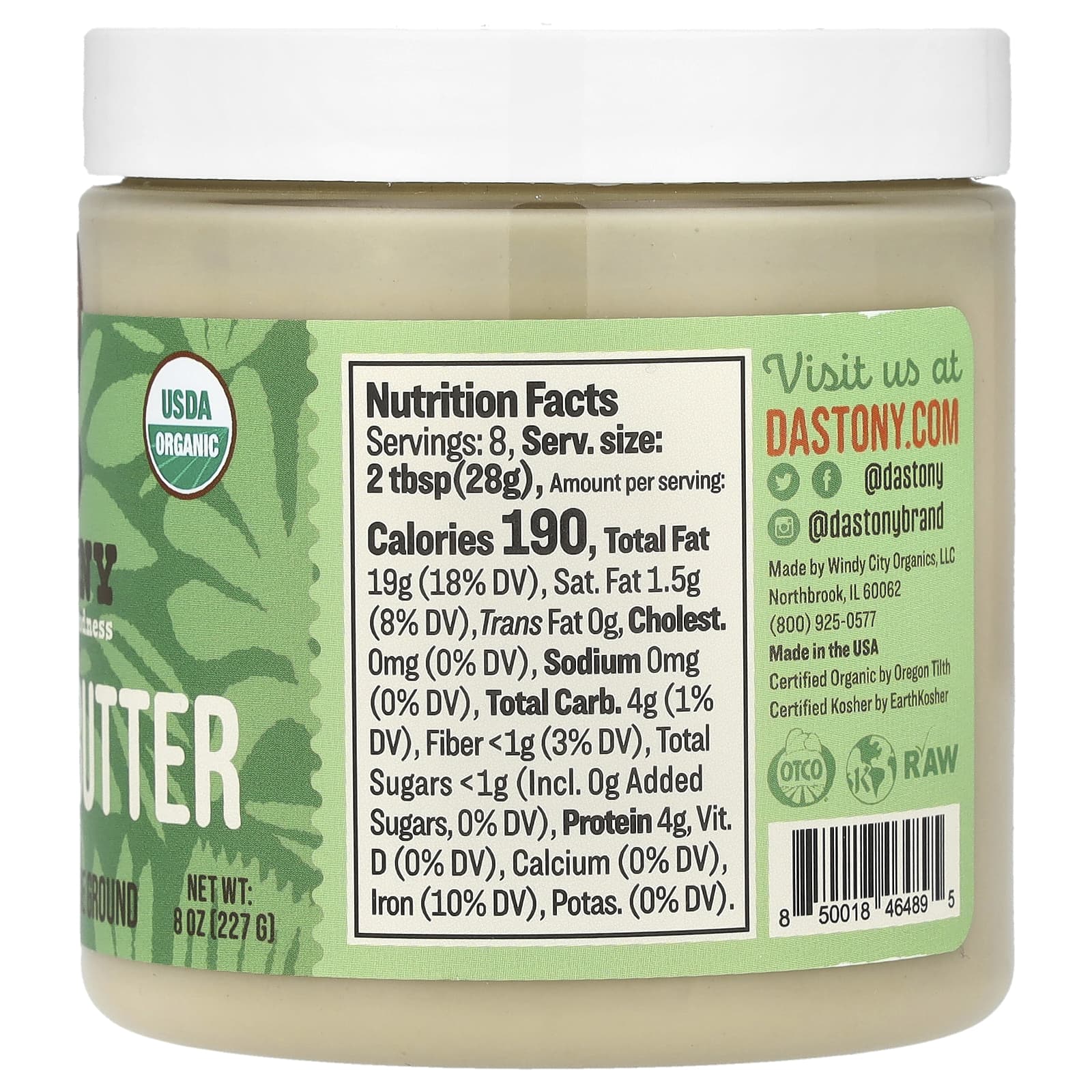 Dastony, Органическое масло дикого кедрового ореха, 227 г (8 унций)