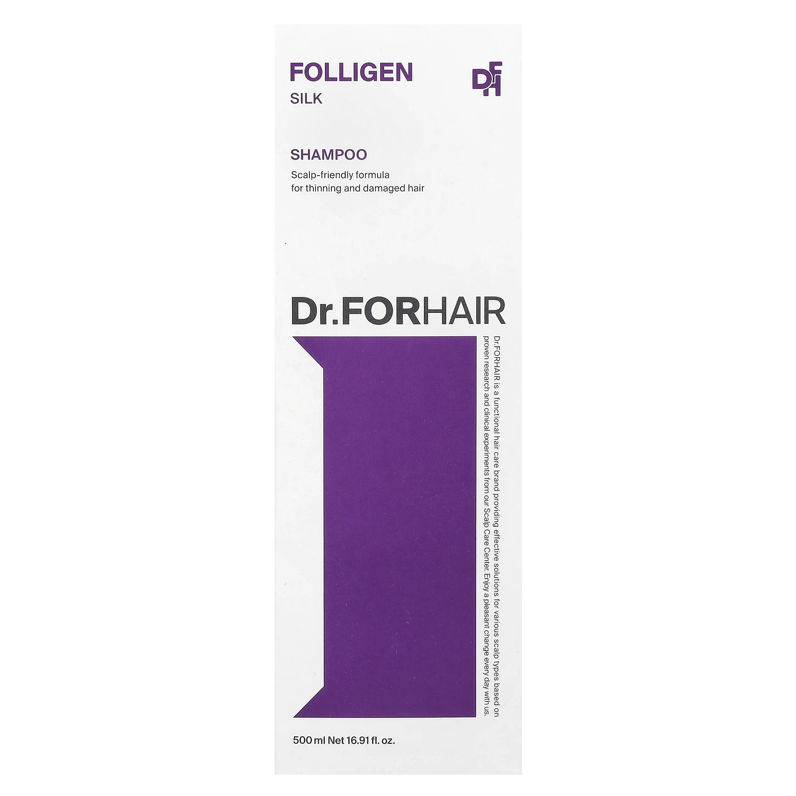 Dr.ForHair, Folligen, шампунь из оригинального шелка, 500 мл (16,91 жидк. Унции)