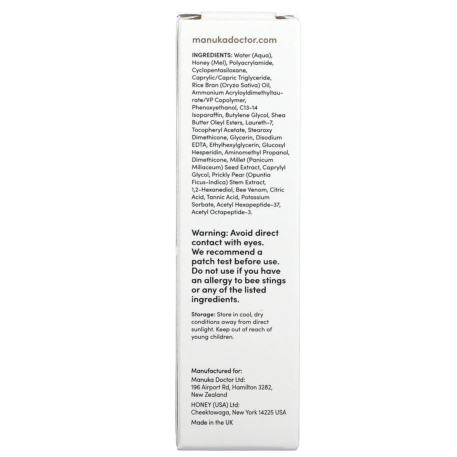 Manuka Doctor, Крем для кожи вокруг глаз с медом манука, 15 мл (0,51 жидк. Унции)