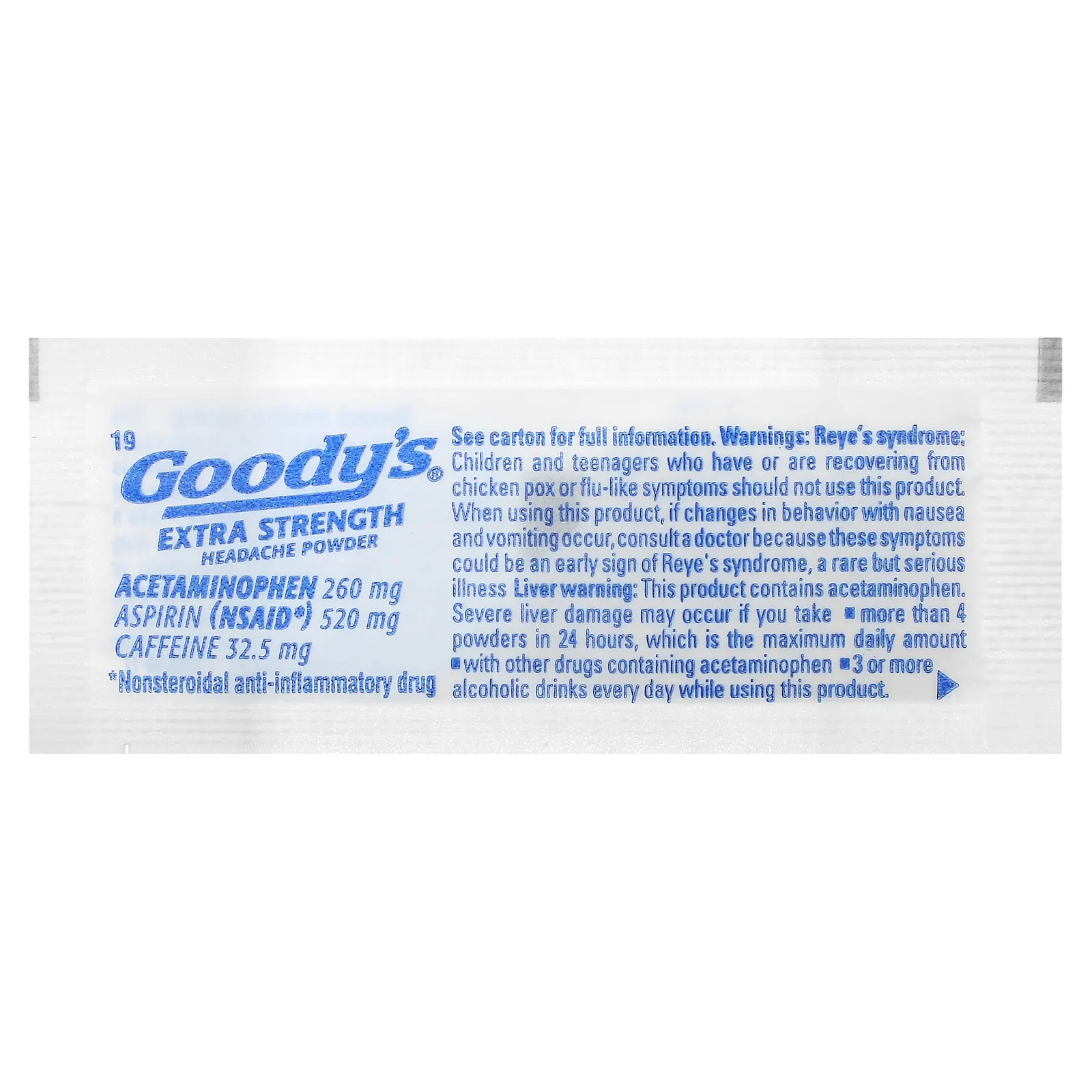 Goody's, порошок от головной боли, повышенная сила действия, 50 пакетиков