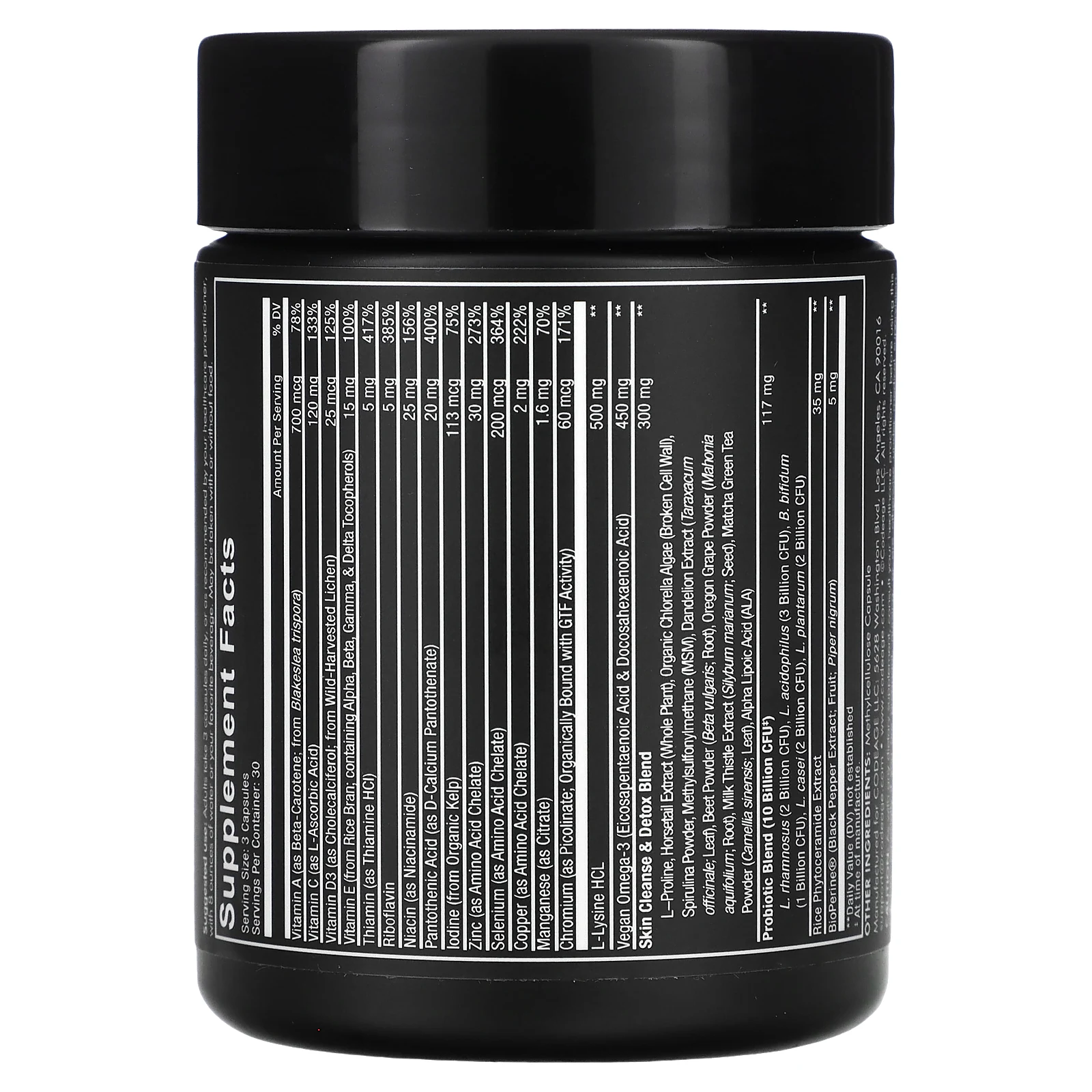 Codeage, Clearface, витамины, для всех типов кожи, 90 капсул