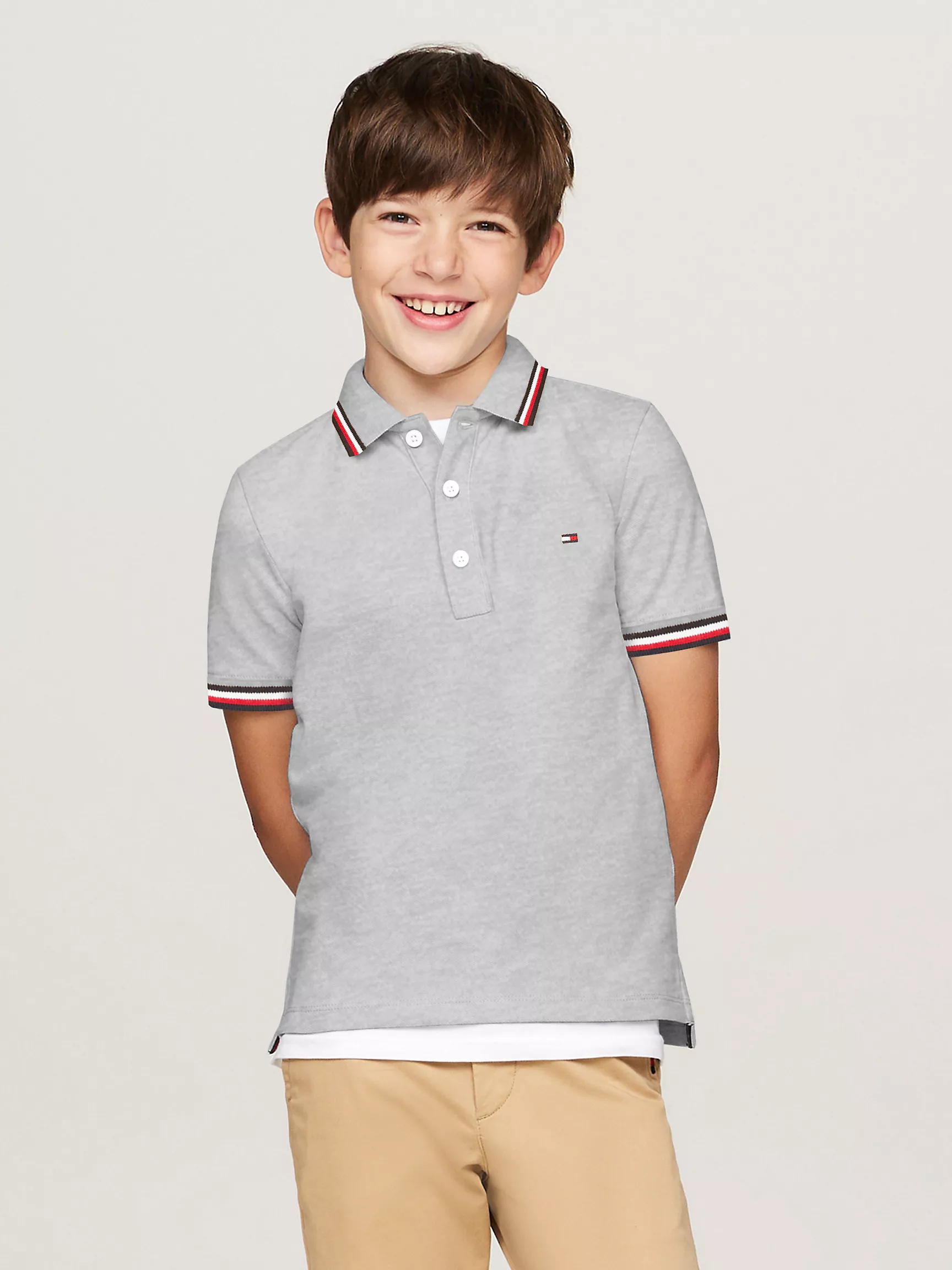 Рубашка-поло для мальчиков Tommy Hilfiger, Детское поло с коротким рукавом и влагоотводящей технологией Tommy