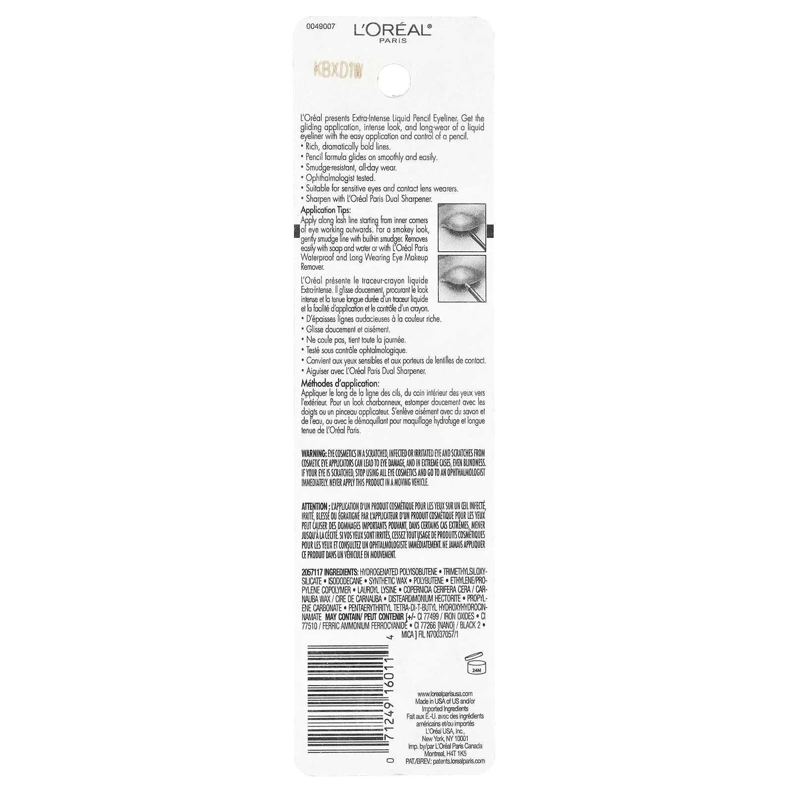 L'Oréal, Жидкая подводка для глаз Extra Intense, черная 798, 1,1 г (0,03 унции)