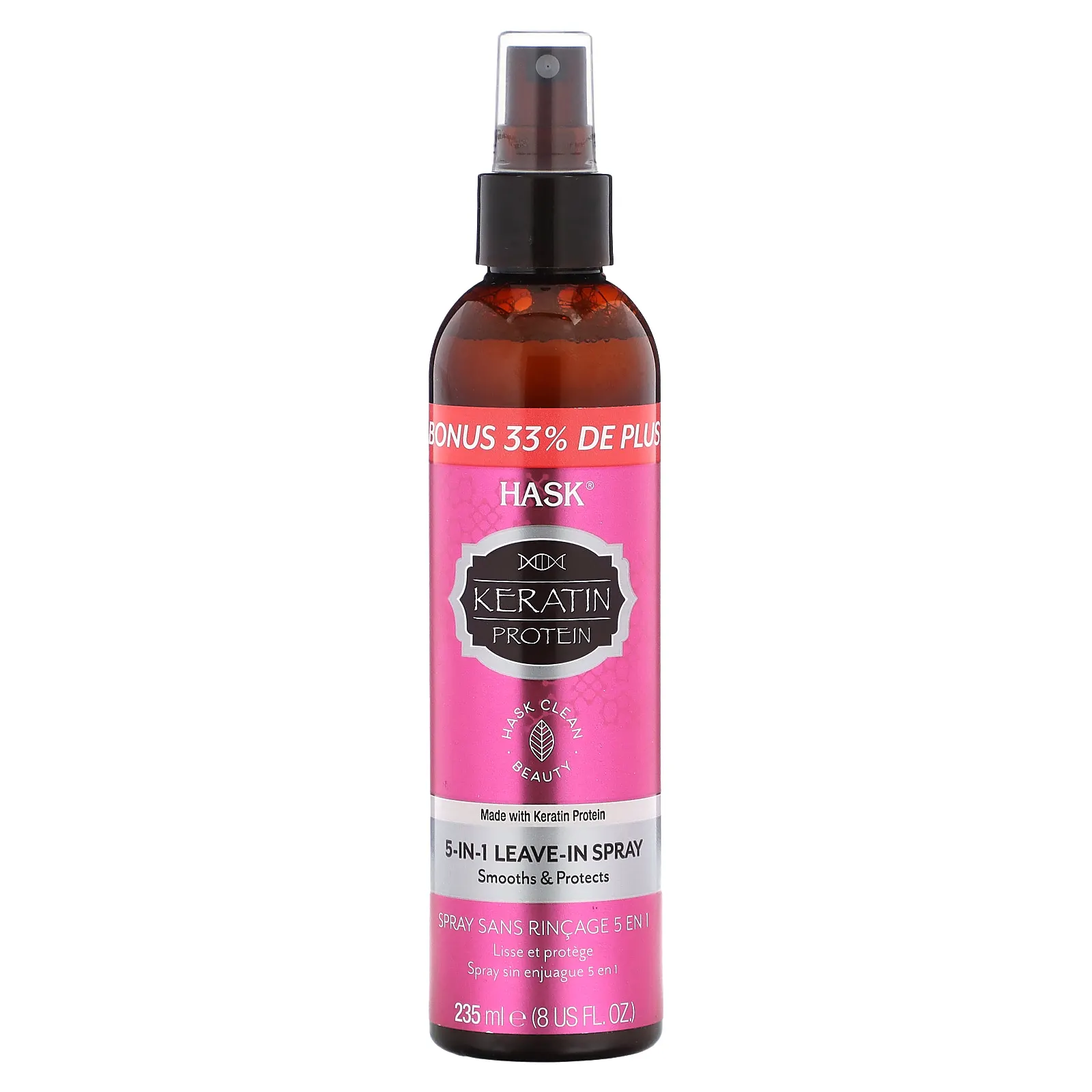 Hask Beauty, Keratin Protein, несмываемый спрей 5 в 1, 235 мл (8 жидк. Унций)