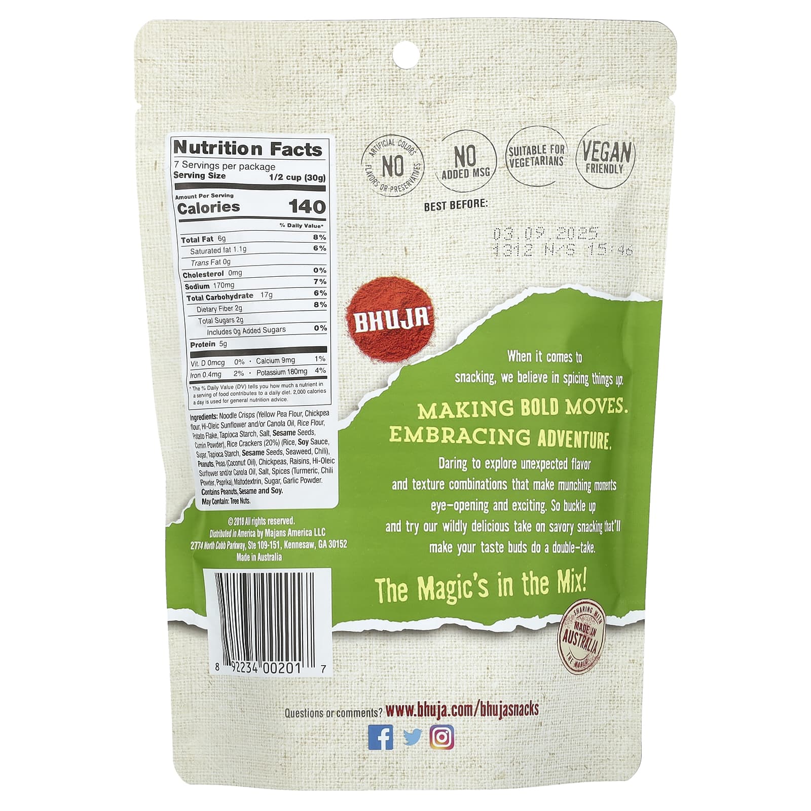 Bhuja, Смесь крекеров, 199 г (7 унций)