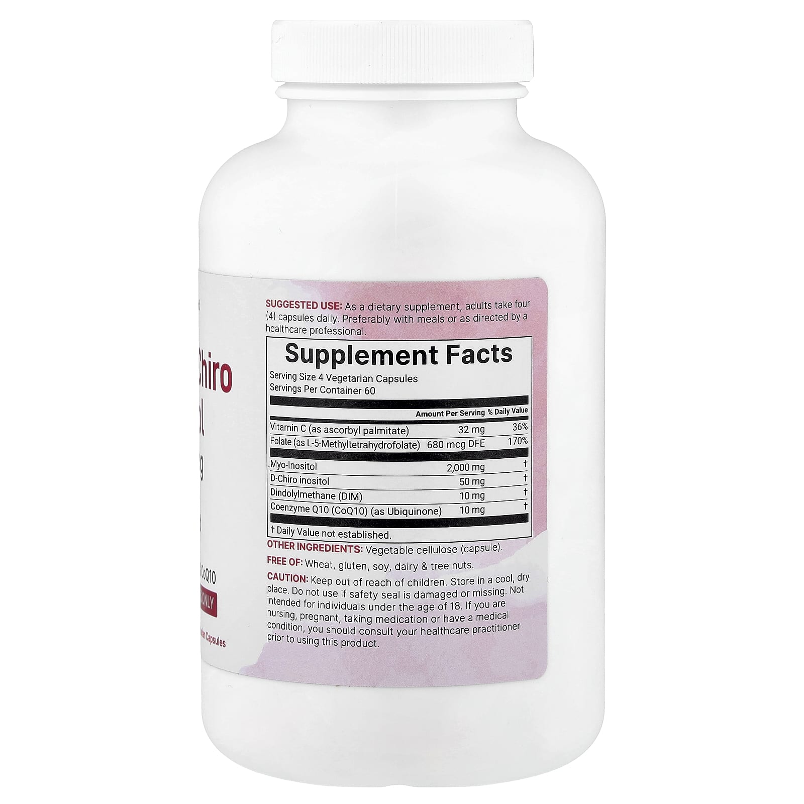 Micro Ingredients, мио- и D-хироинозитол, 240 вегетарианских капсул