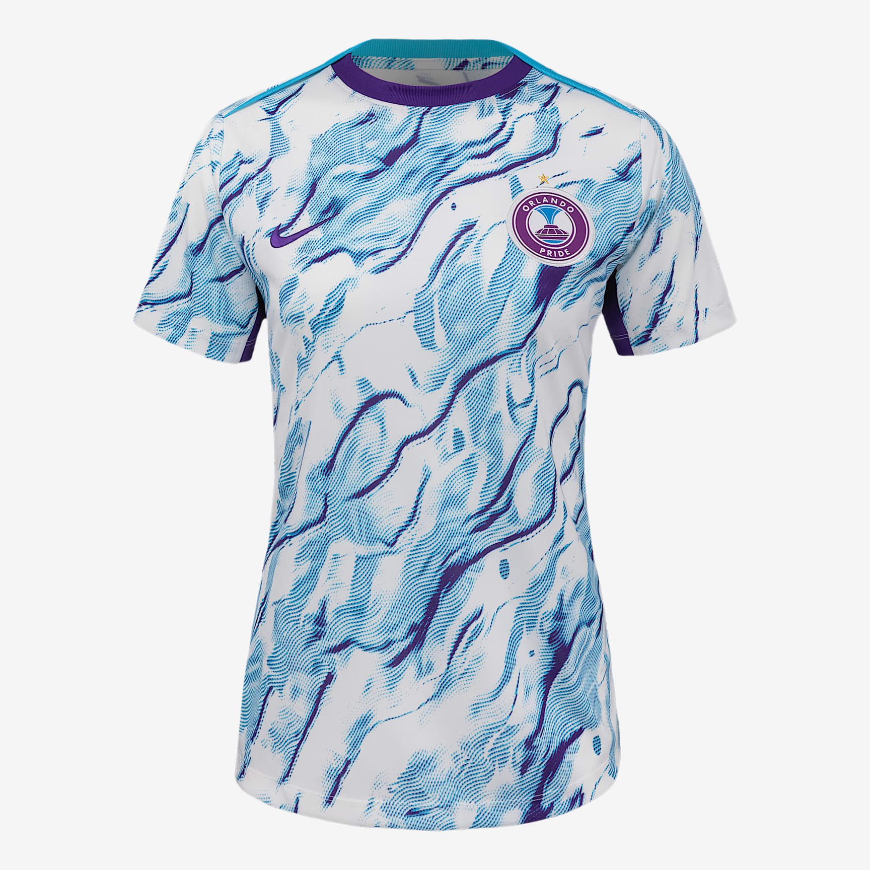 Orlando Pride 2025 Women's Nike NWSL Short-Sleeve Pre-Match Top