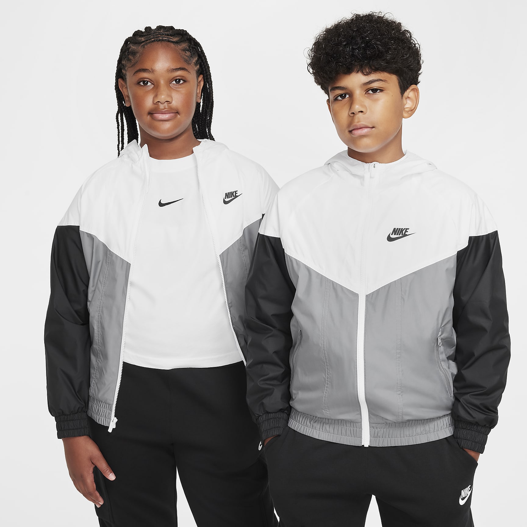 Nike Sportswear Windrunner Big Kids' Hooded Repel Jacket (Extended Size)