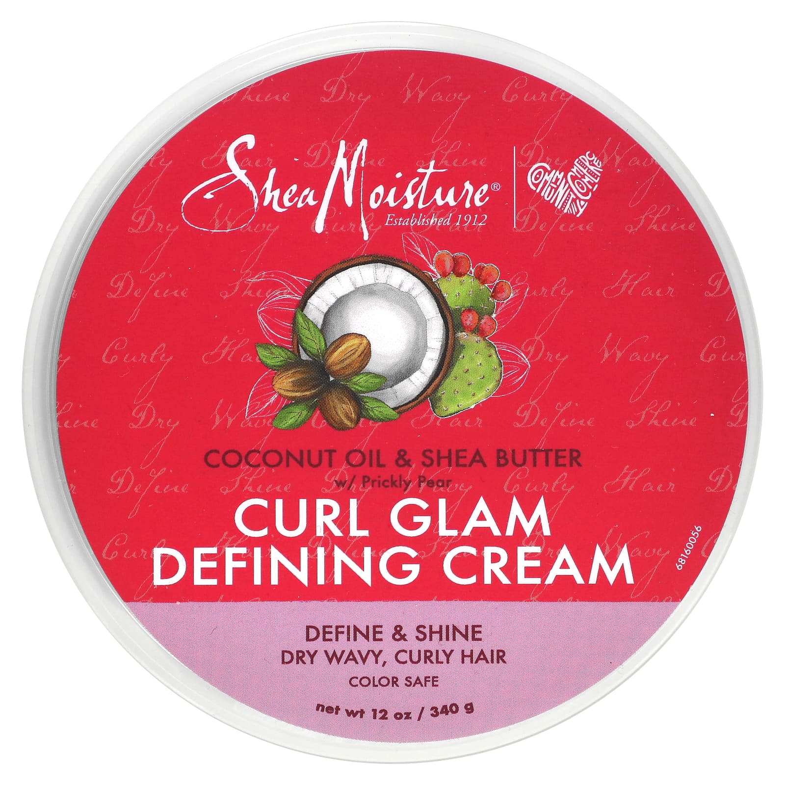 SheaMoisture, Curl Glam Defining Cream, крем для сухих и вьющихся волос, кокосовое масло и масло ши с опунцией, 340 г (12 унций)