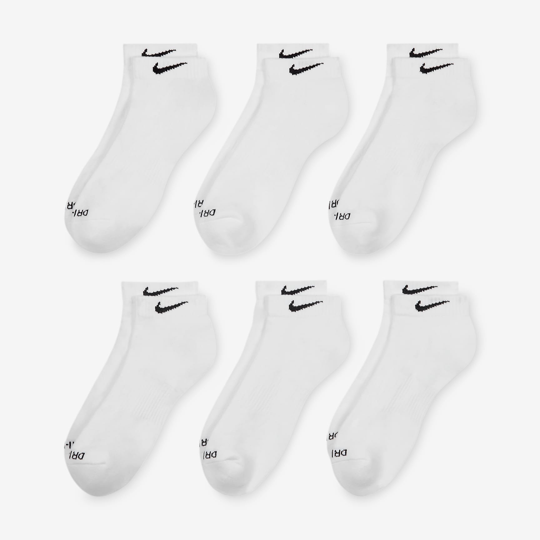 Nike Everyday Plus Cushioned Training Low Socks (6 Pairs)