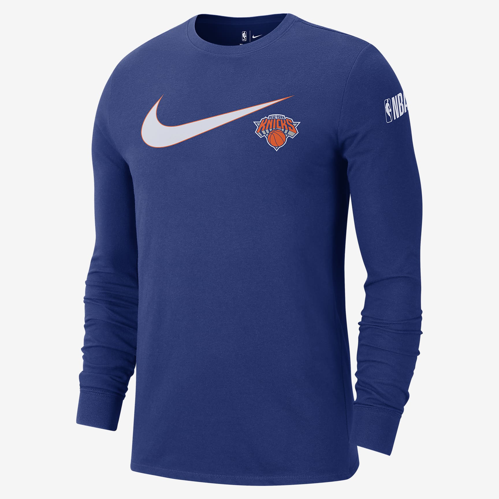 New York Knicks Swoosh Essential Men's Nike NBA Long-Sleeve T-Shirt