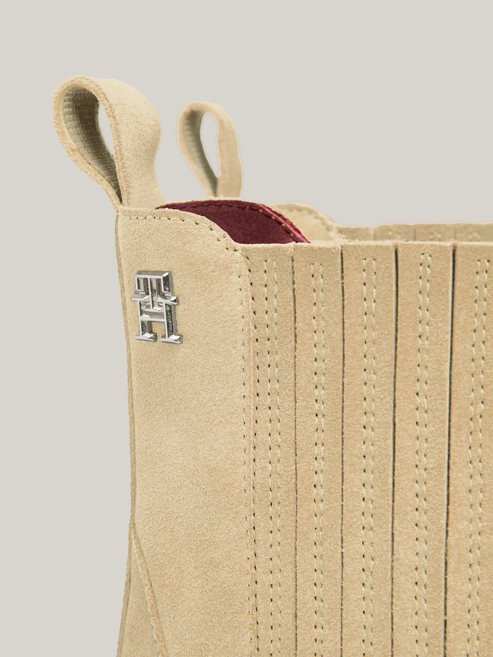 Женские ботинки Tommy Hilfiger, Замшевые ковбойские сапоги с логотипом TH