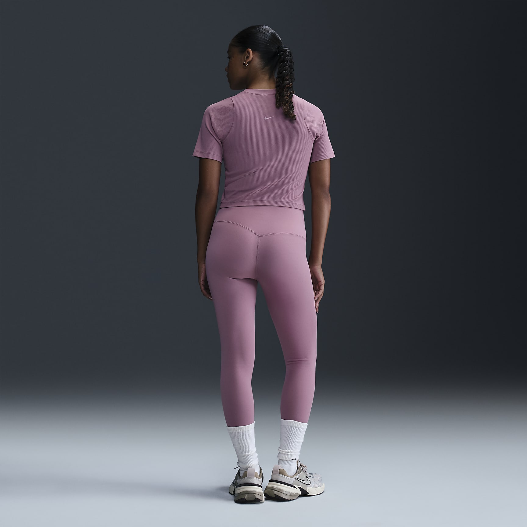Nike Zenvy Rib Women's Dri-FIT Short-Sleeve Top